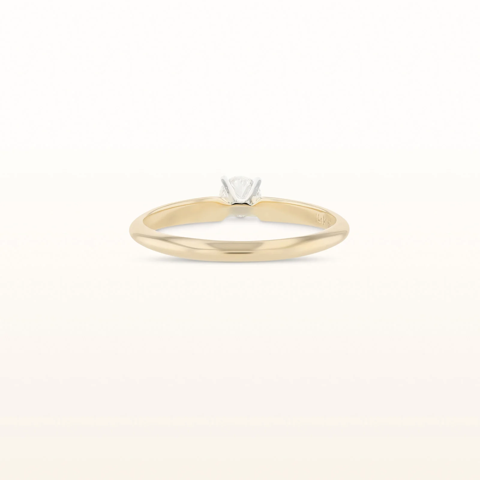 0.22 ct. Round Diamond Solitaire Ring in 14kt Yellow Gold - Image 3