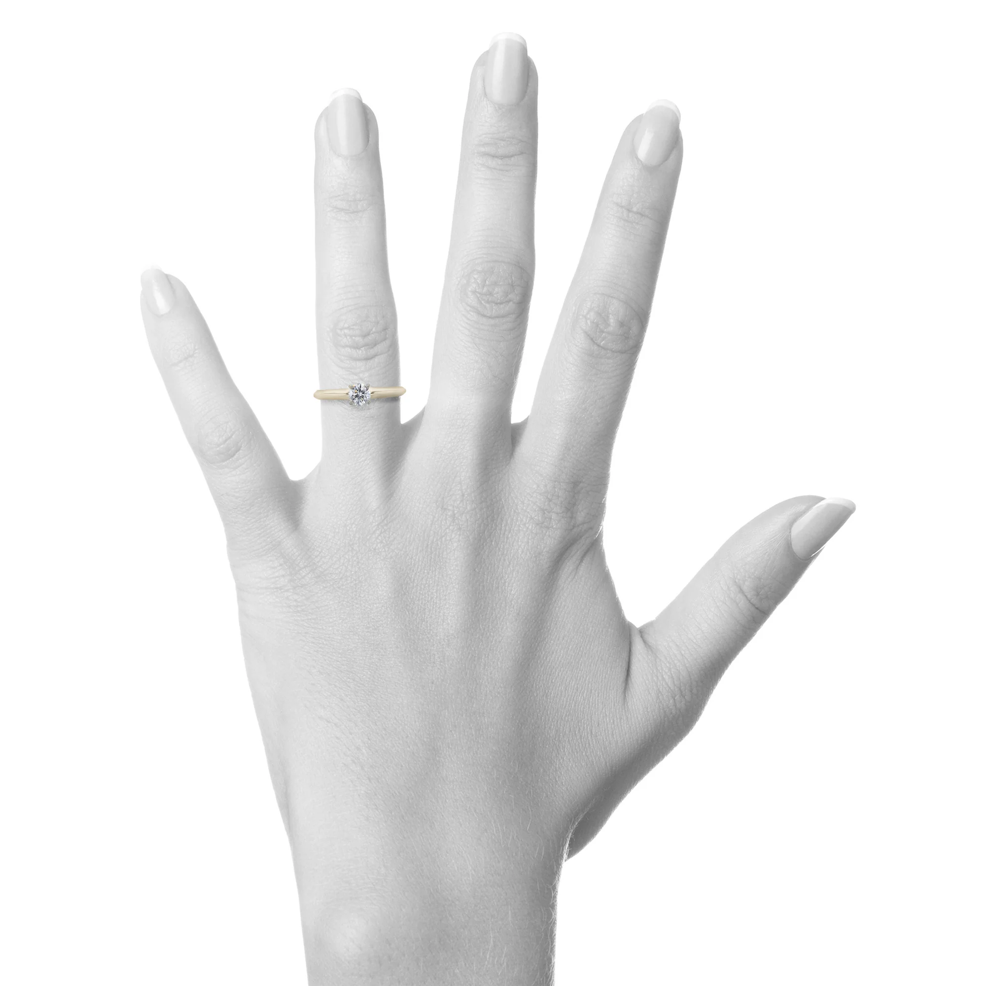 0.33 ct Round Diamond Solitaire Ring in 14kt Yellow Gold - Image 4