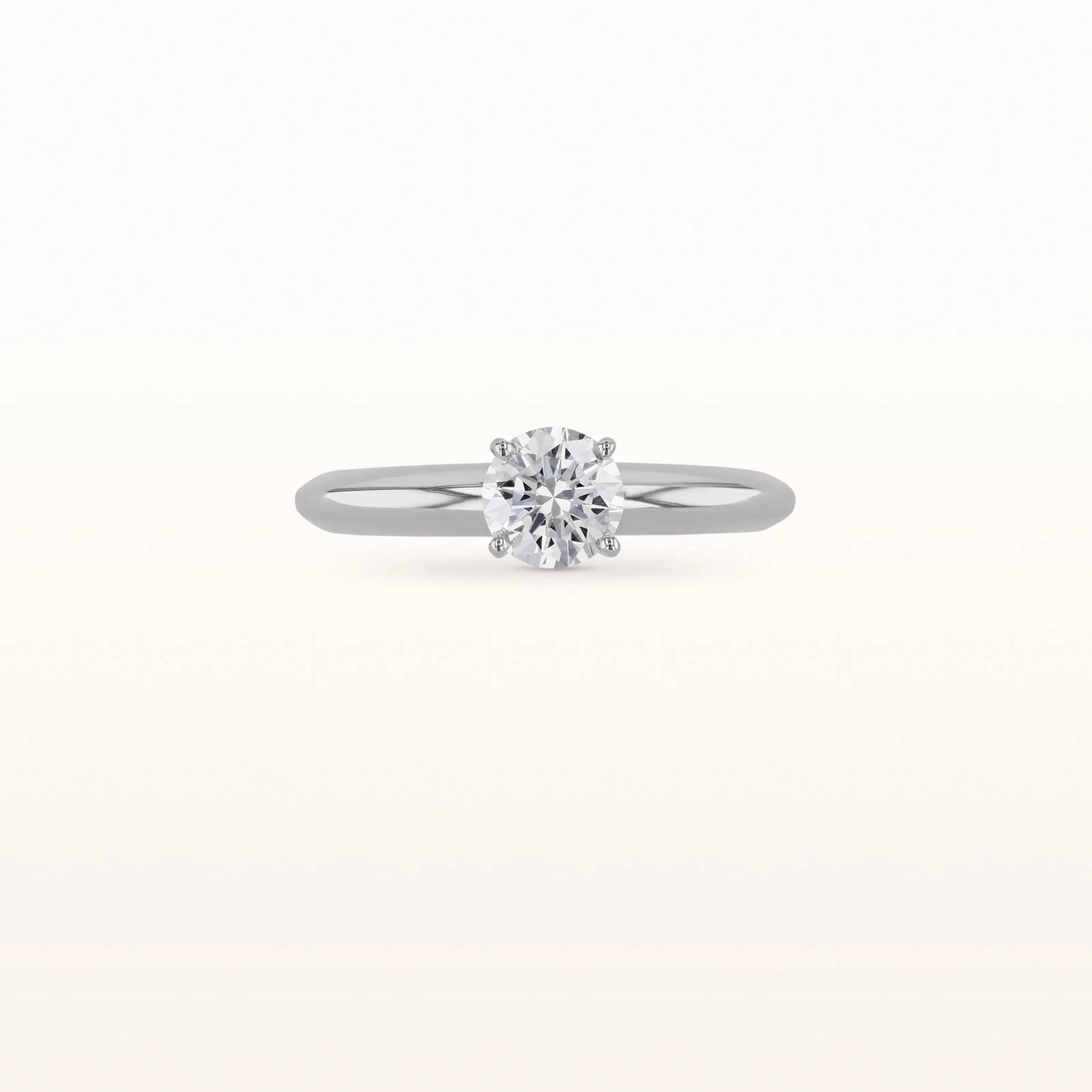 0.56 carat Round Diamond Solitaire Ring in 14kt White Gold