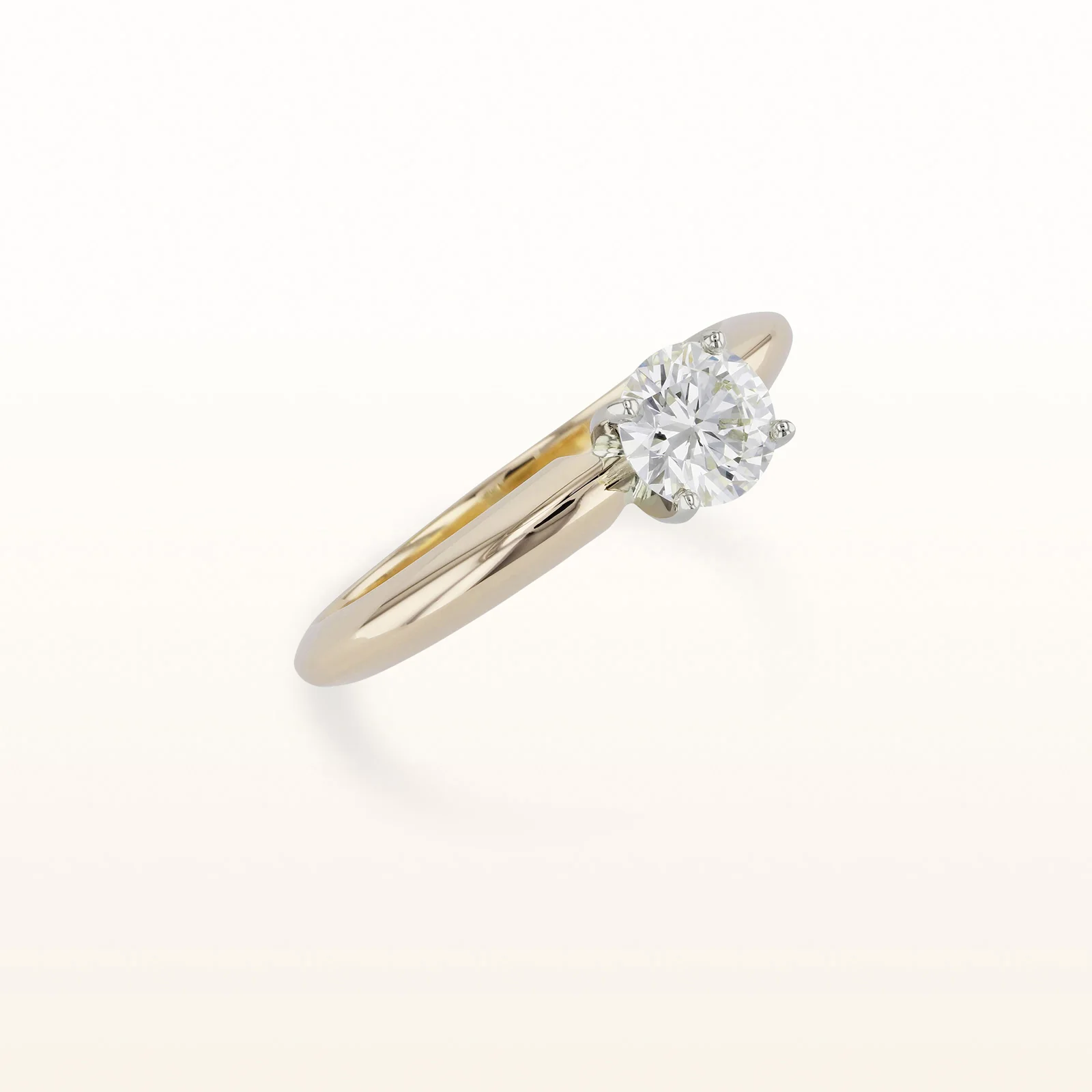 0.56 carat Round Diamond Solitaire Ring in 14kt White Gold - Image 2