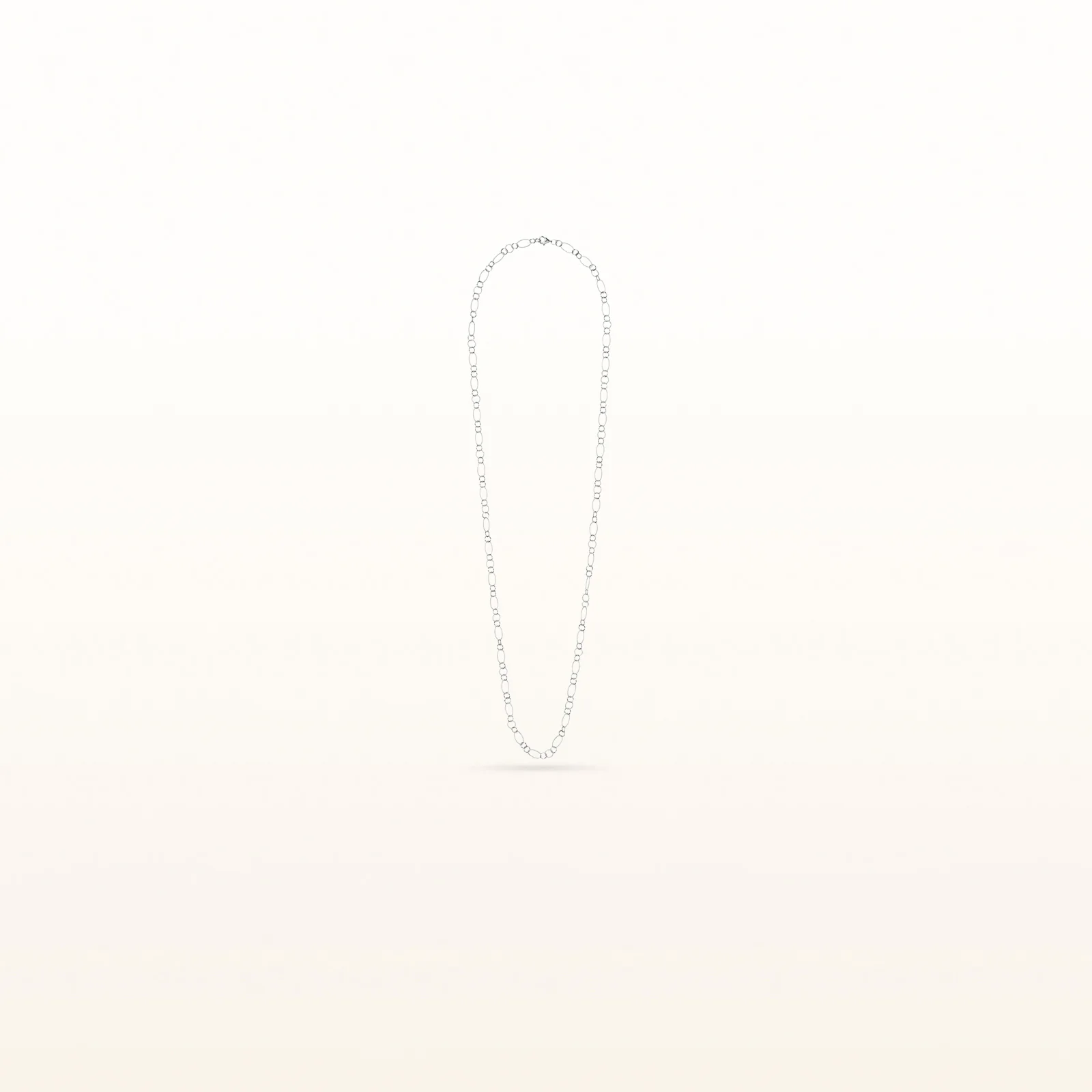 42" Cable Style Figaro Necklace in 925 Sterling Silver - Image 2