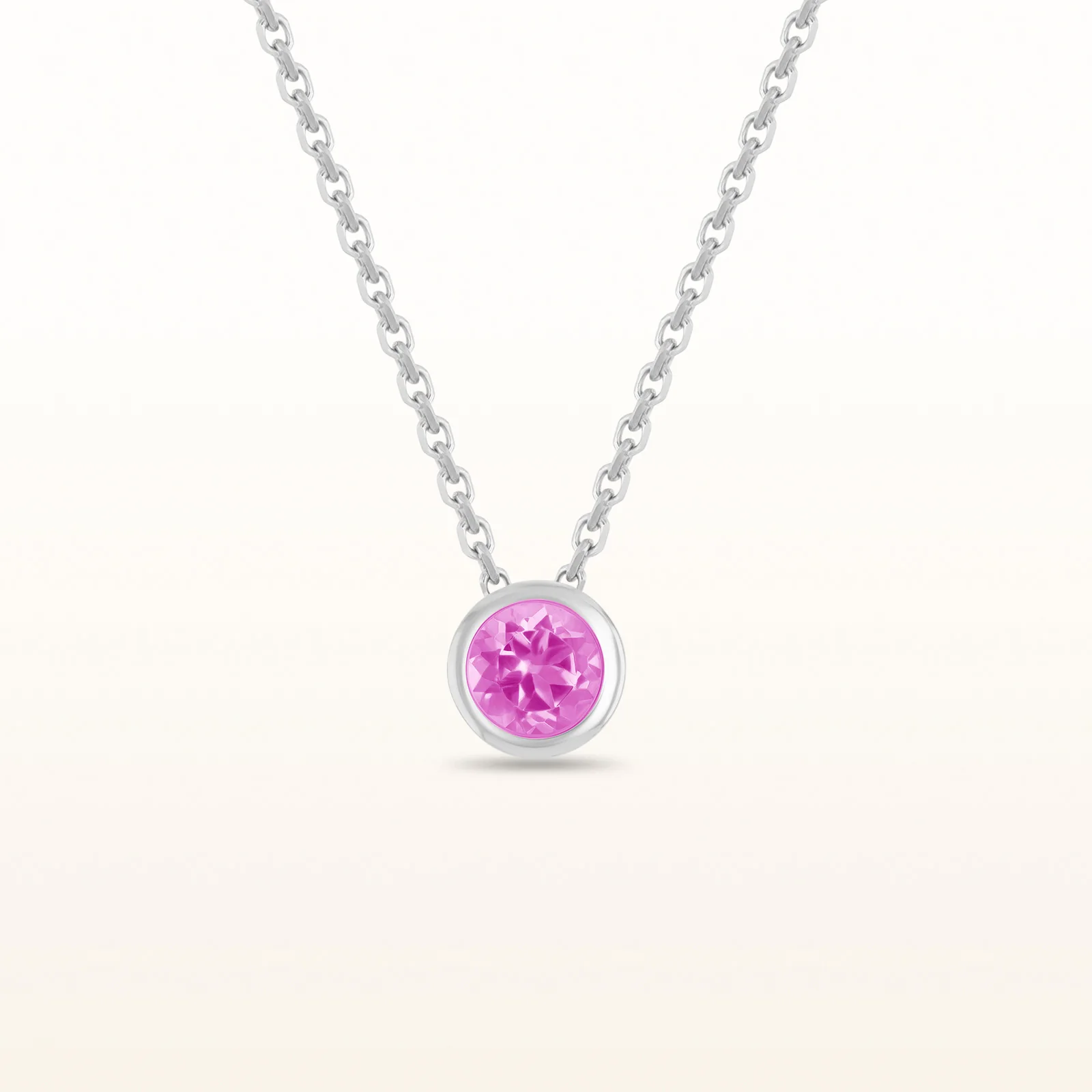 4mm Round Diamond or Gemstone Bezel Set Pendant in 14kt White or Yellow Gold - Image 11