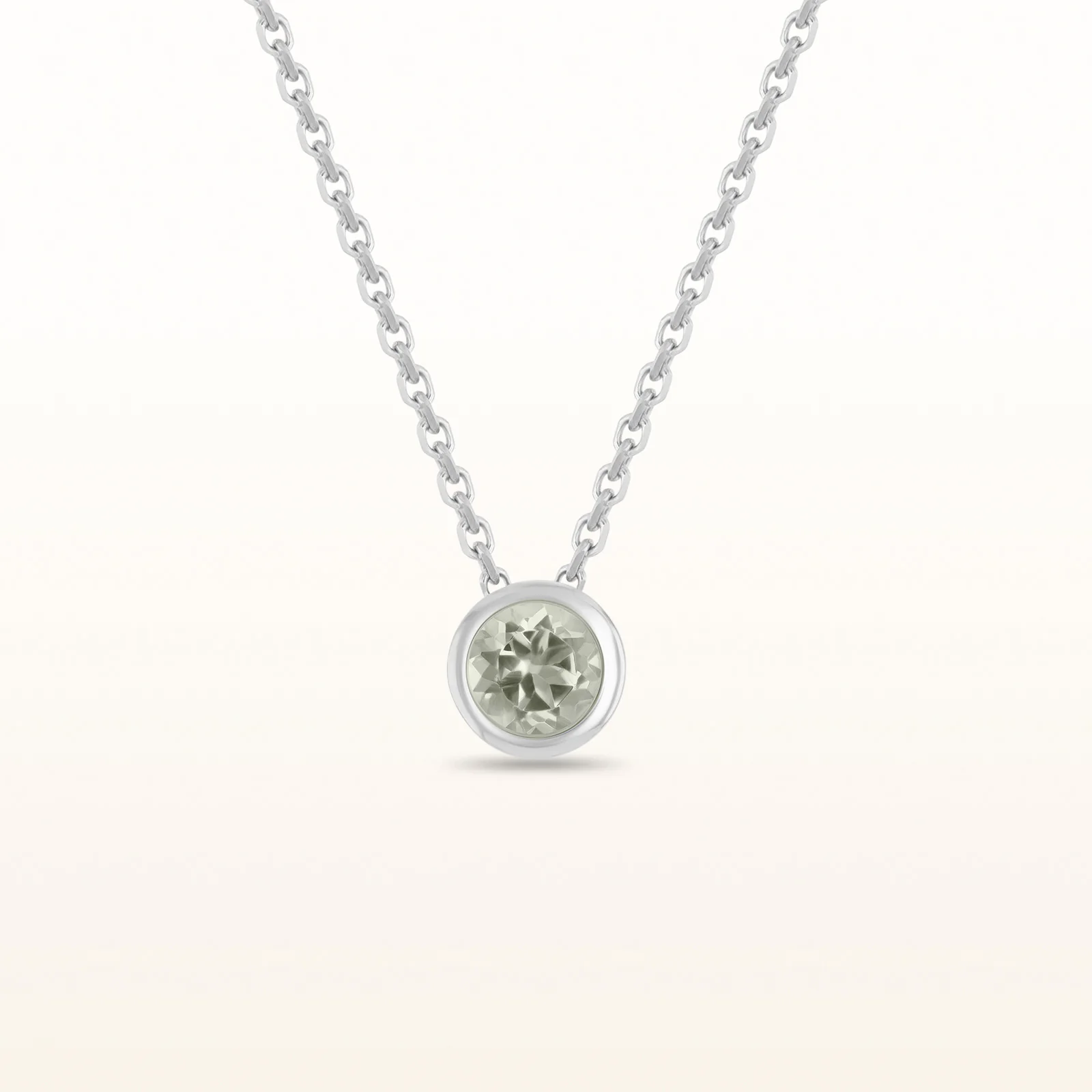 4mm Round Diamond or Gemstone Bezel Set Pendant in 14kt White or Yellow Gold - Image 48