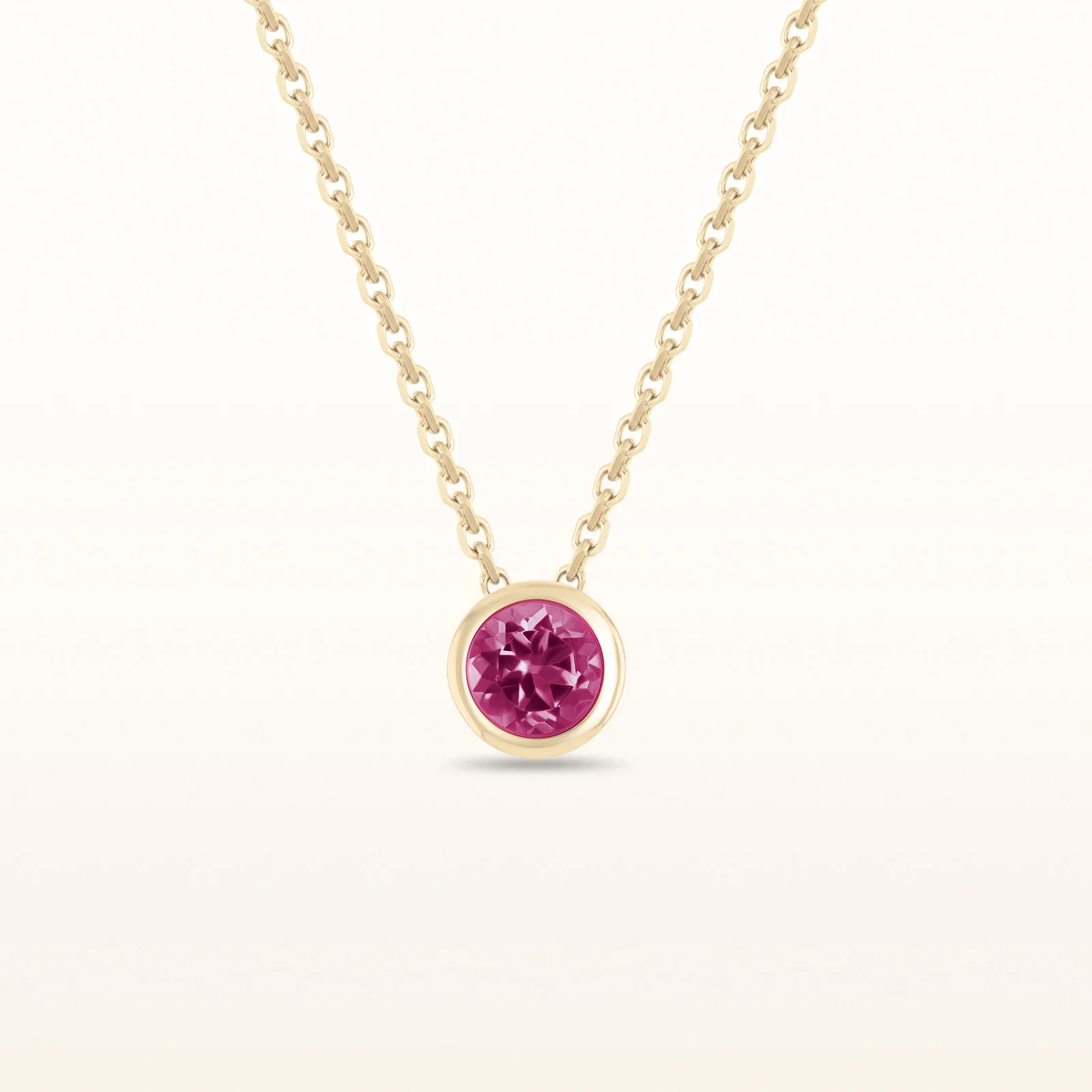 4mm Round Diamond or Gemstone Bezel Set Pendant in 14kt White or Yellow Gold - Image 98