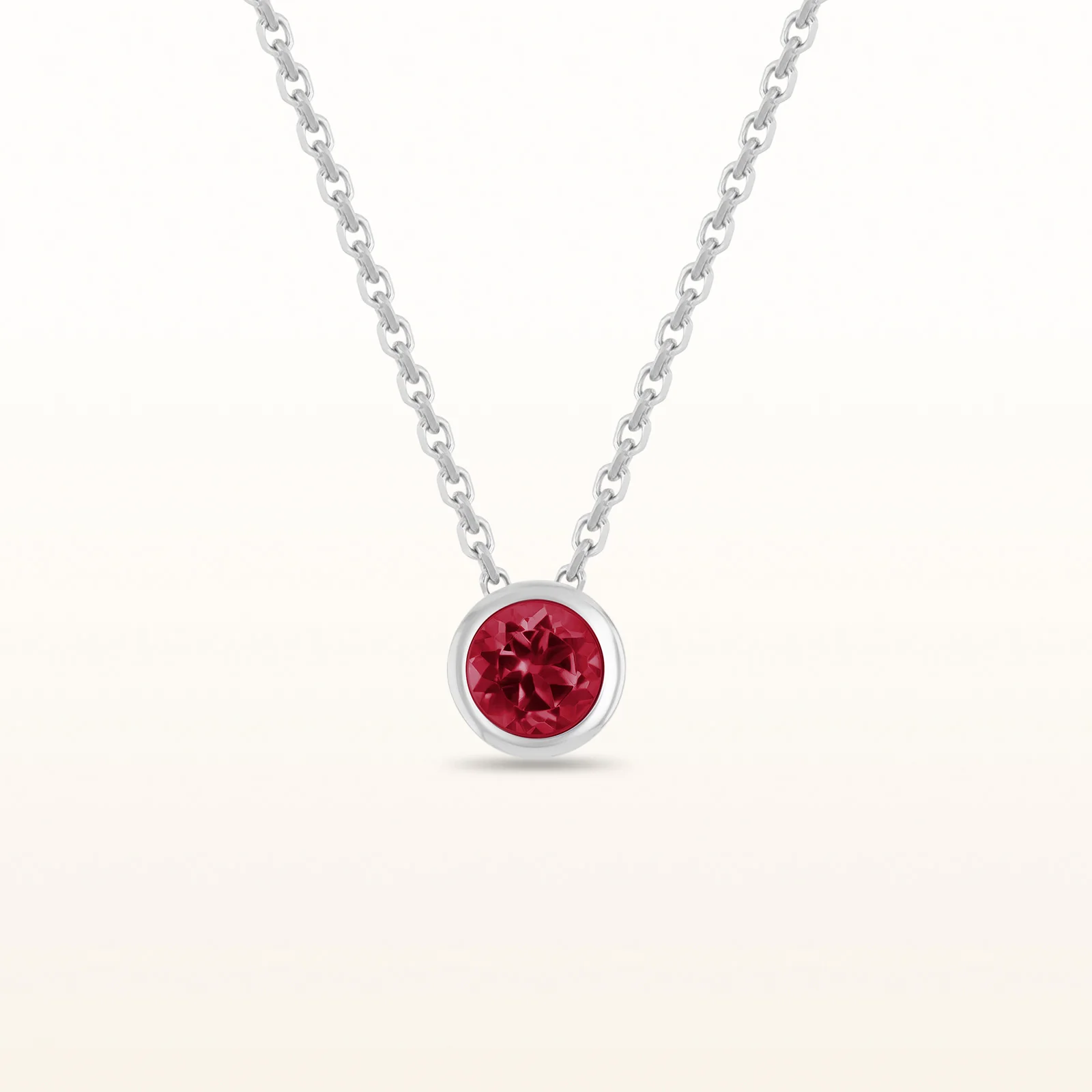 4.0 mm Round Diamond or Gemstone Bezel Set Pendant in 925 Sterling Silver - Image 29