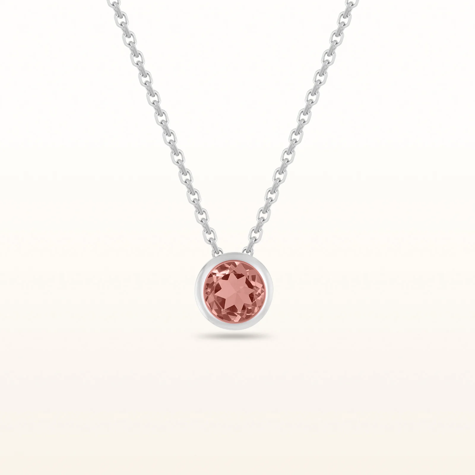 5.0 mm Round Diamond or Gemstone Bezel Set Pendant in 14kt White or Yellow Gold - Image 23