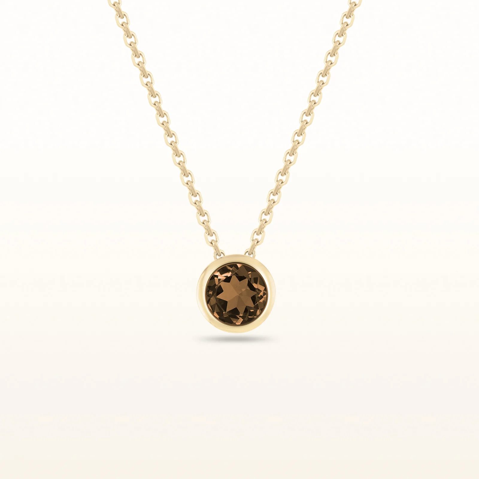 5.0 mm Round Diamond or Gemstone Bezel Set Pendant in 14kt White or Yellow Gold - Image 51