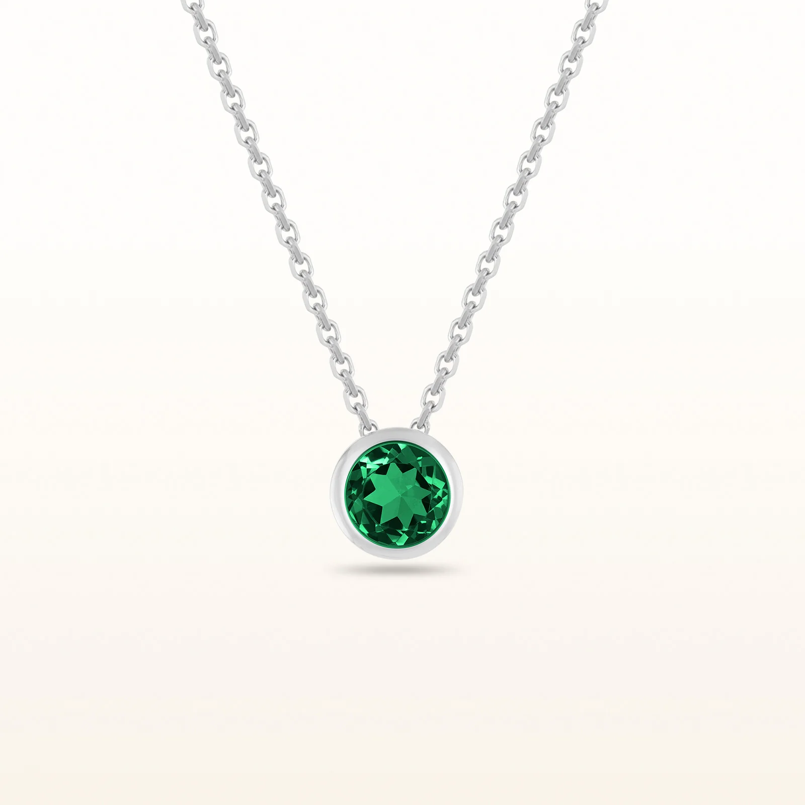 5.0 mm Round Diamond or Gemstone Bezel Set Pendant in 925 Sterling Silver - Image 13