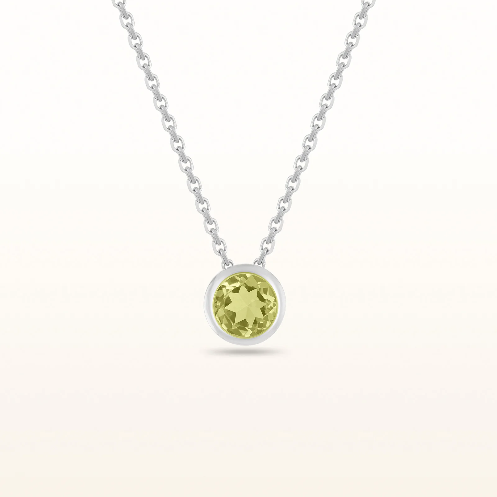 5.0 mm Round Diamond or Gemstone Bezel Set Pendant in 925 Sterling Silver - Image 17