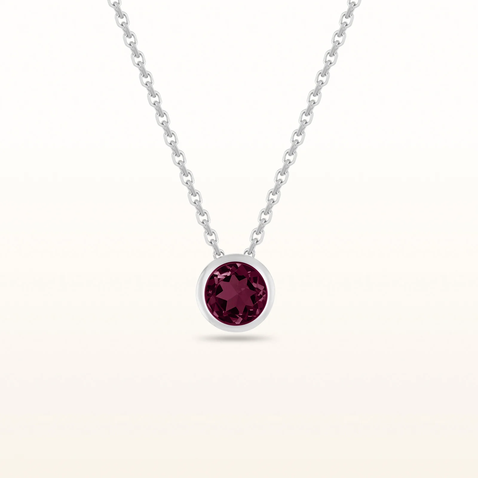 5.0 mm Round Diamond or Gemstone Bezel Set Pendant in 925 Sterling Silver - Image 25