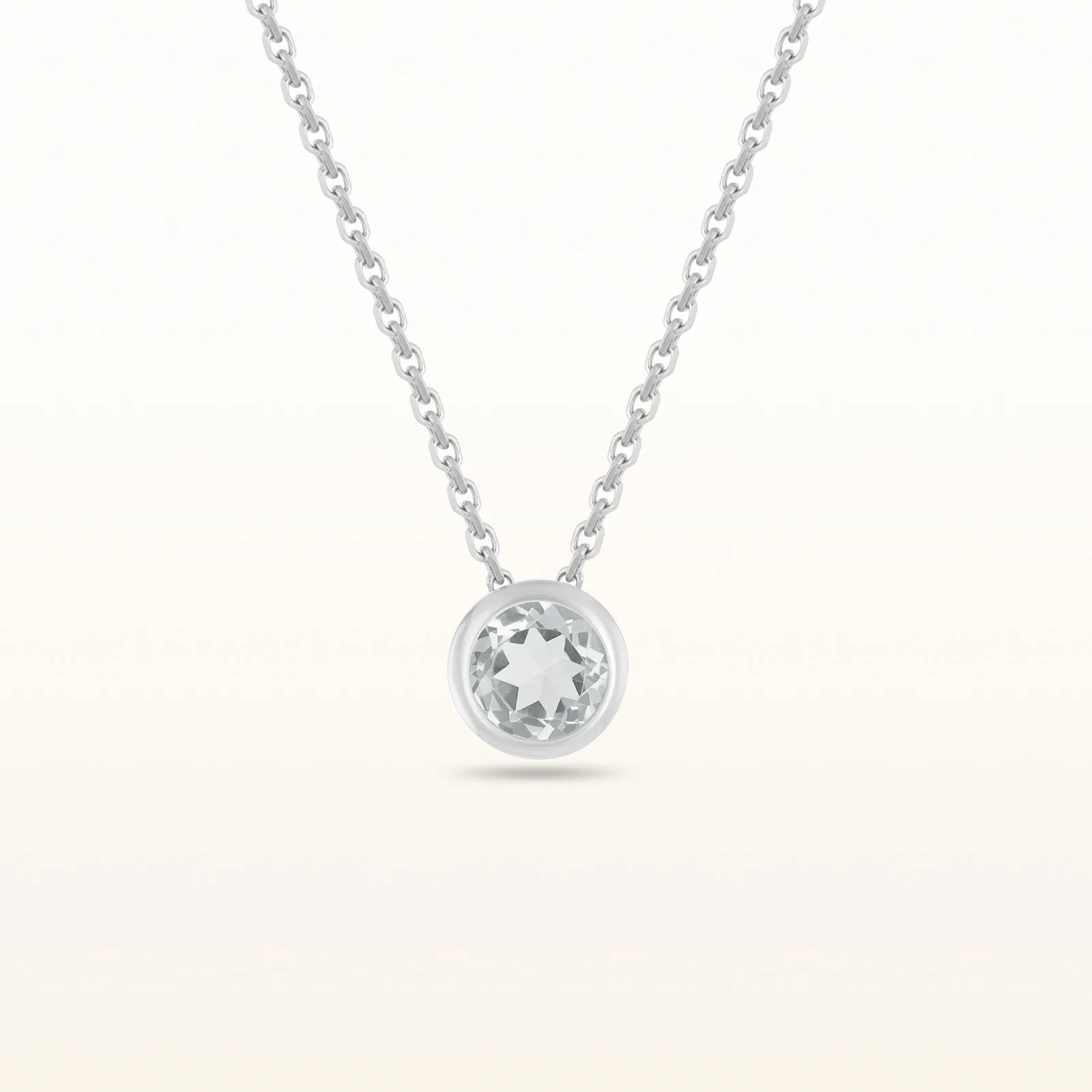 5.0 mm Round Diamond or Gemstone Bezel Set Pendant in 925 Sterling Silver - Image 29