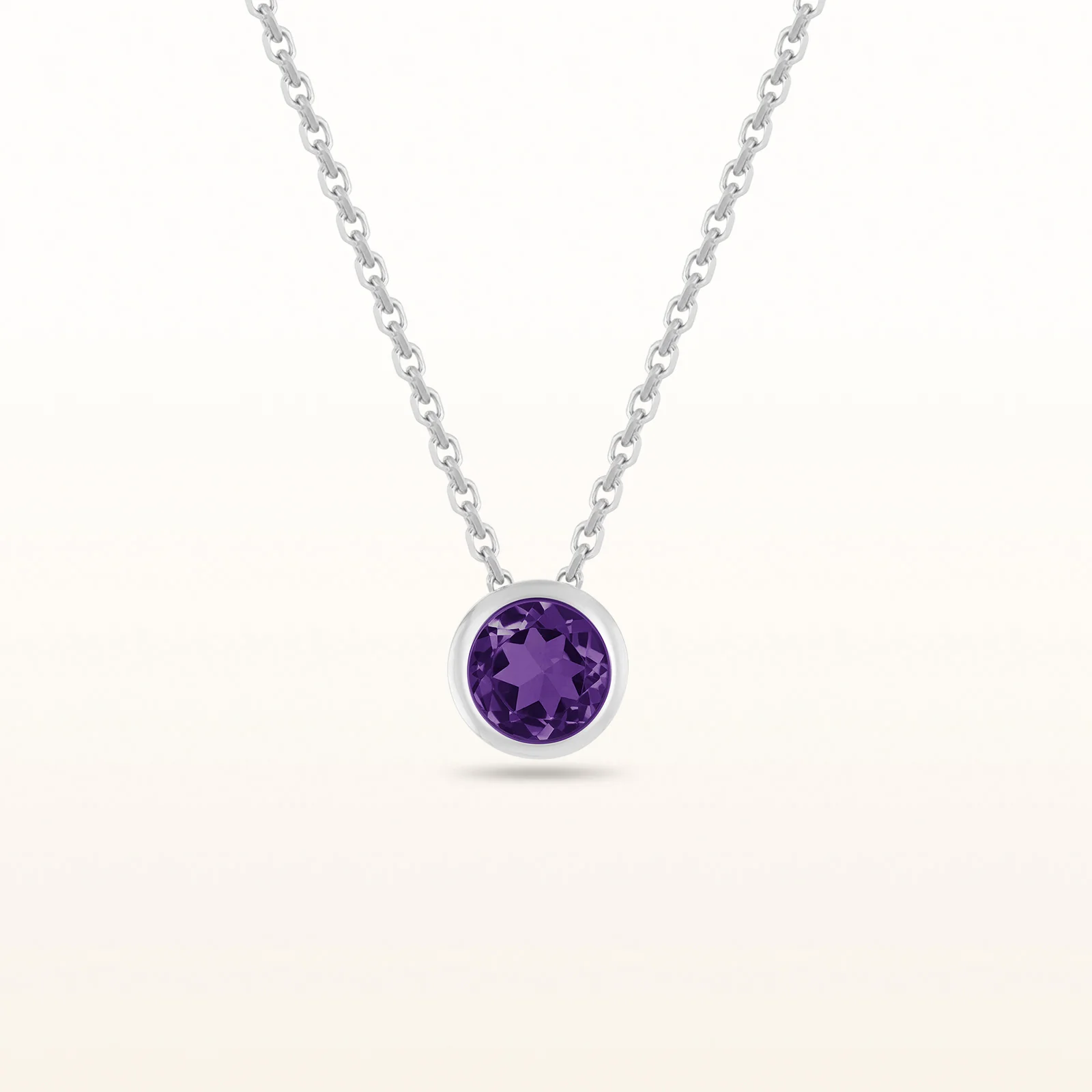 5.0 mm Round Diamond or Gemstone Bezel Set Pendant in 925 Sterling Silver - Image 6