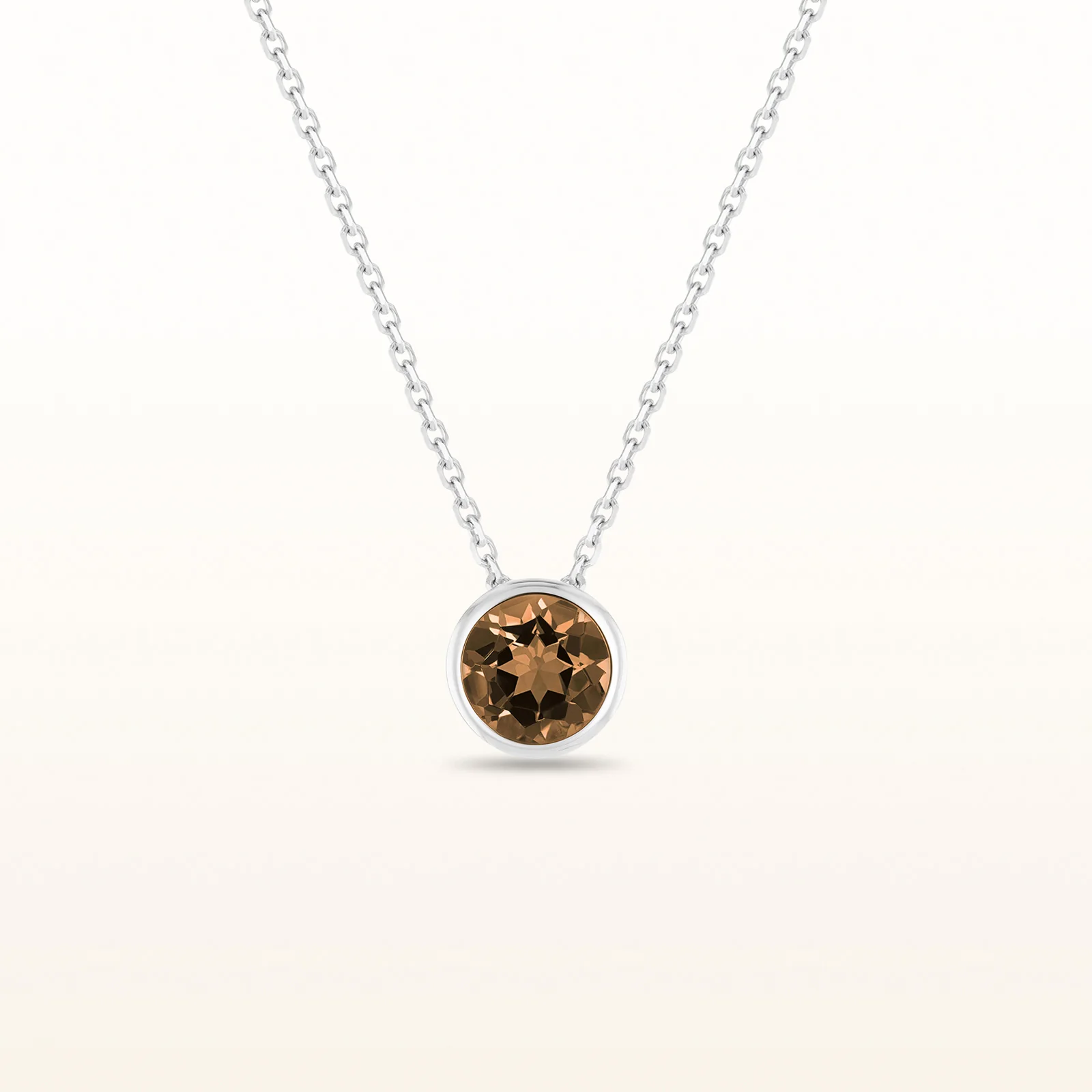 6.0 mm Round Gemstone Bezel Set Pendant in 14kt White or Yellow Gold - Image 24