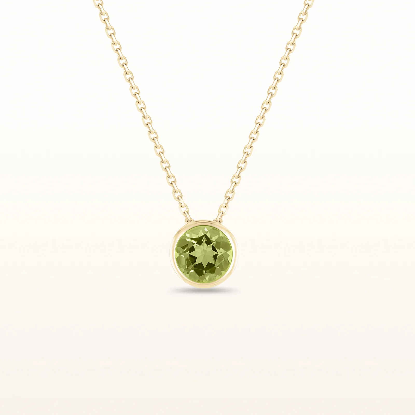 6.0 mm Round Gemstone Bezel Set Pendant in 14kt White or Yellow Gold - Image 40