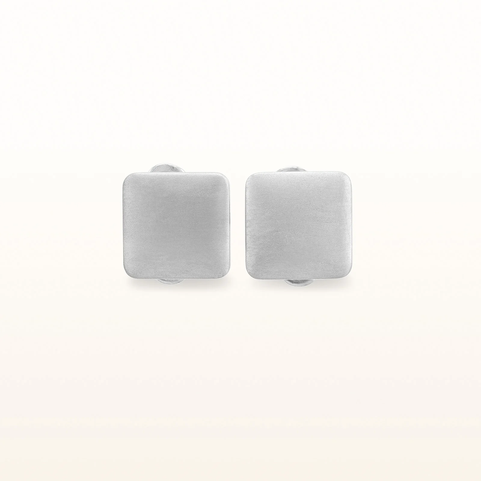 925 Sterling Silver Brushed Square Cufflinks - Image 2