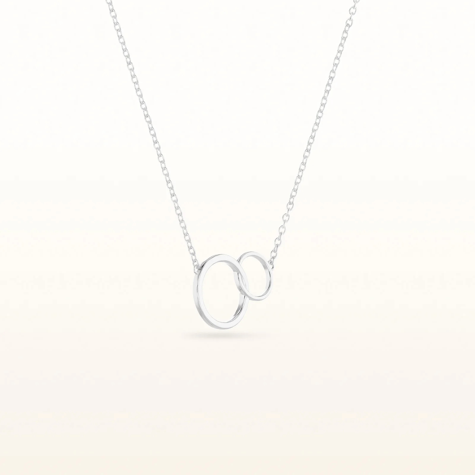 925 Sterling Silver Interlocking Circle Necklace - Image 2