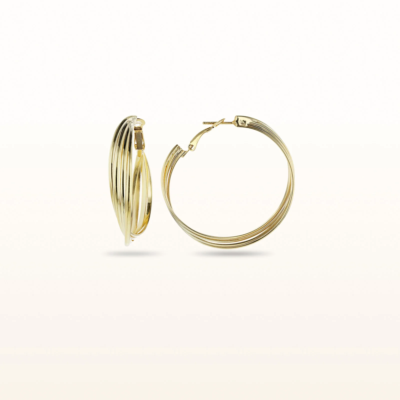 925 Sterling Silver Multi-Row Twisted Hoop Earrings - Image 6