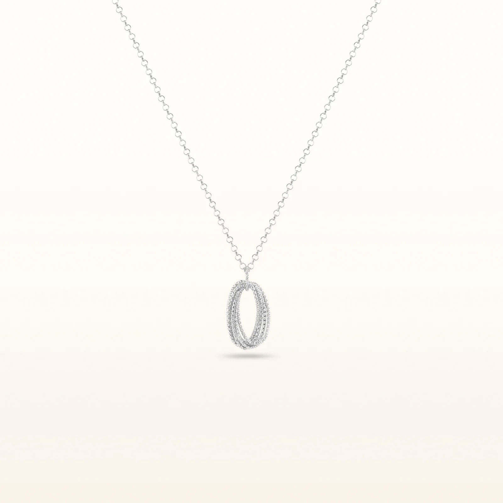 925 Sterling Silver Oval Multi-Link Pendant