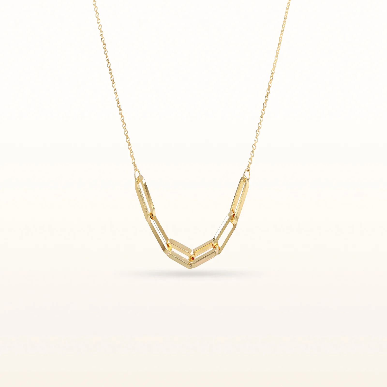 925 Sterling Silver Paperclip Necklace