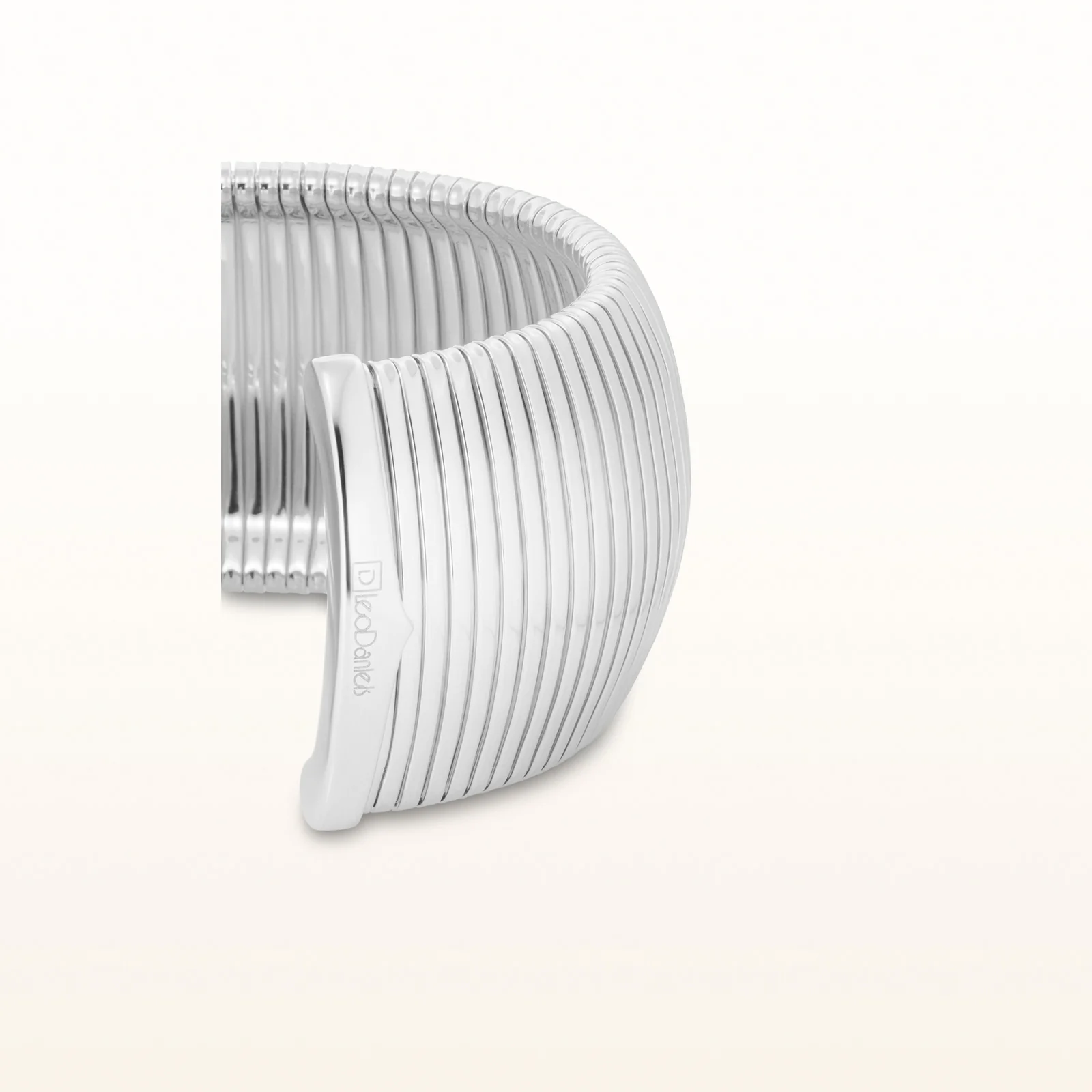 925 Sterling Silver Wide Flexible Cuff Bracelet - Image 2
