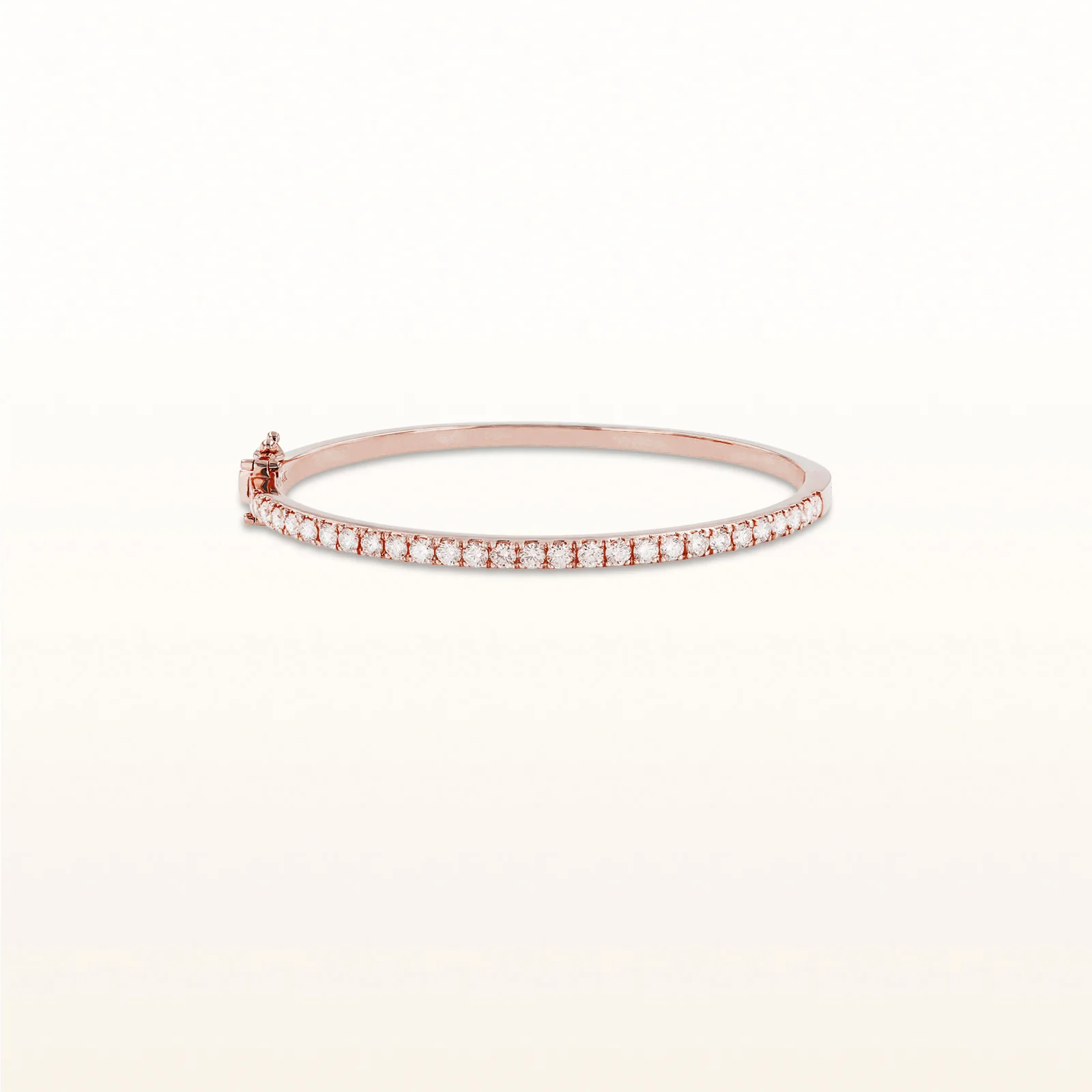 Classic Hinged Bangle Bracelet n 14kt Rose Gold - Image 5