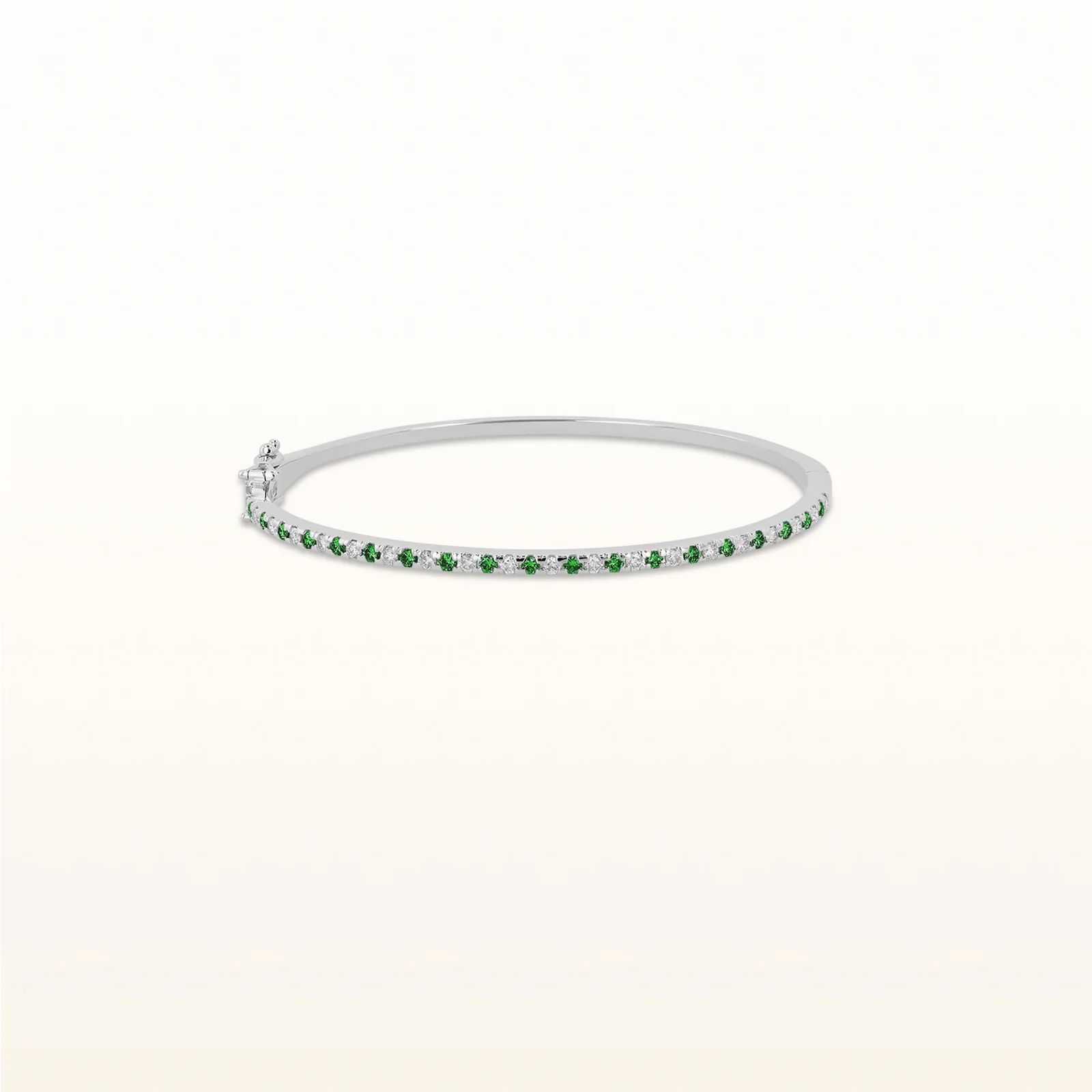 Classic Hinged Bangle Bracelet in 14k White Gold - Image 7