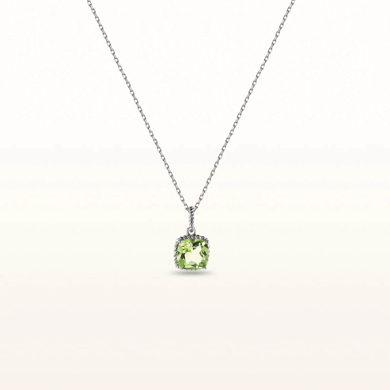 Cushion Cut Gemstone Cable Stye Pendant in 925 Sterling Silver - Image 11