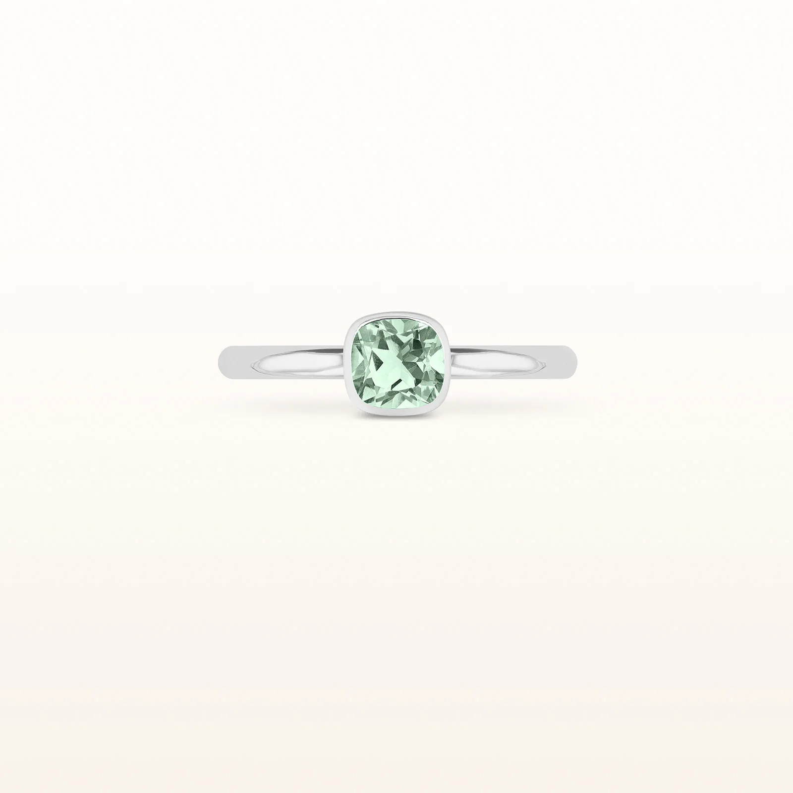 5 x 5 mm Cushion Gemstone or Diamond Stackable High Polish Ring in 925 Sterling Silver - Image 17