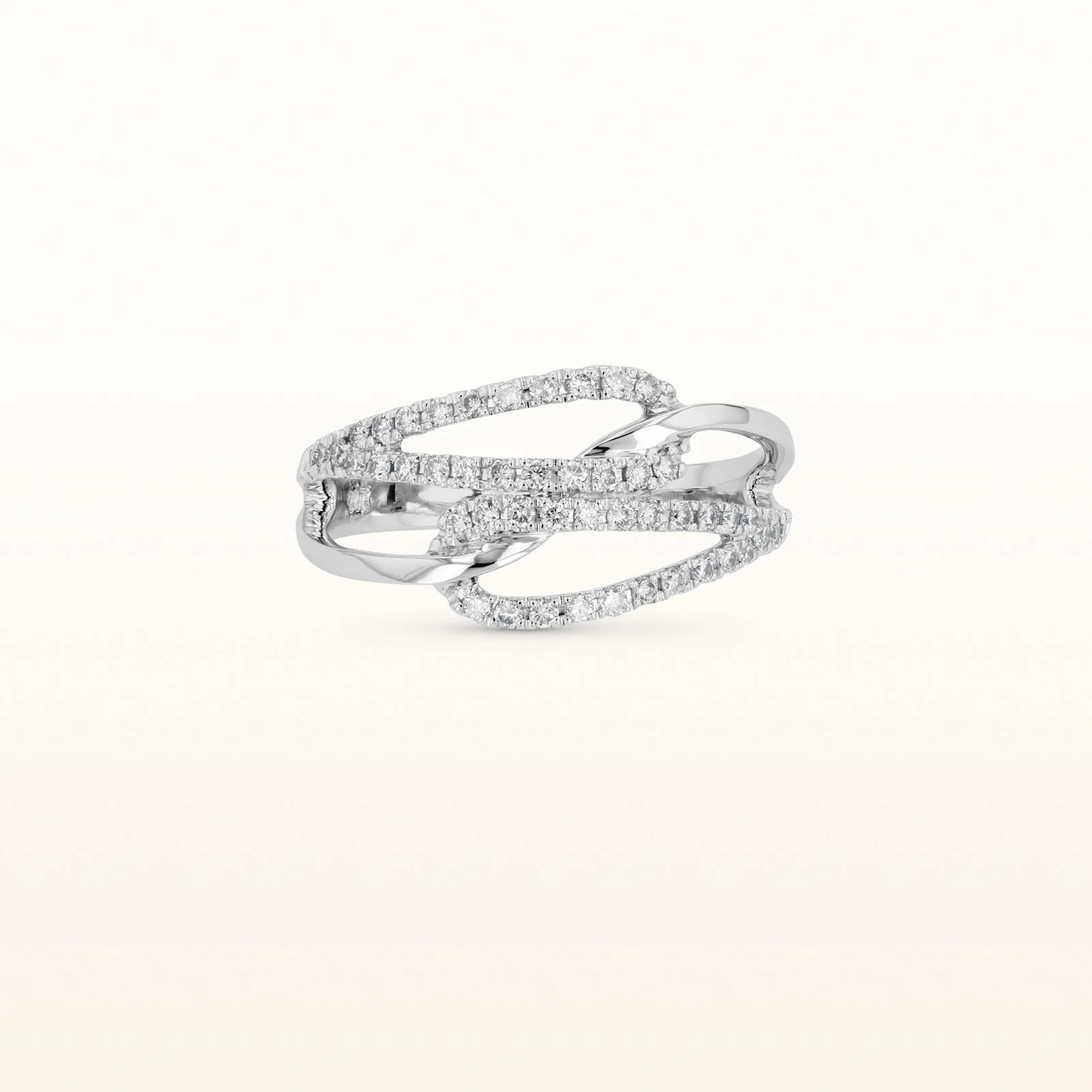 Double Loop Diamond Ring in 14kt White Gold - Image 8
