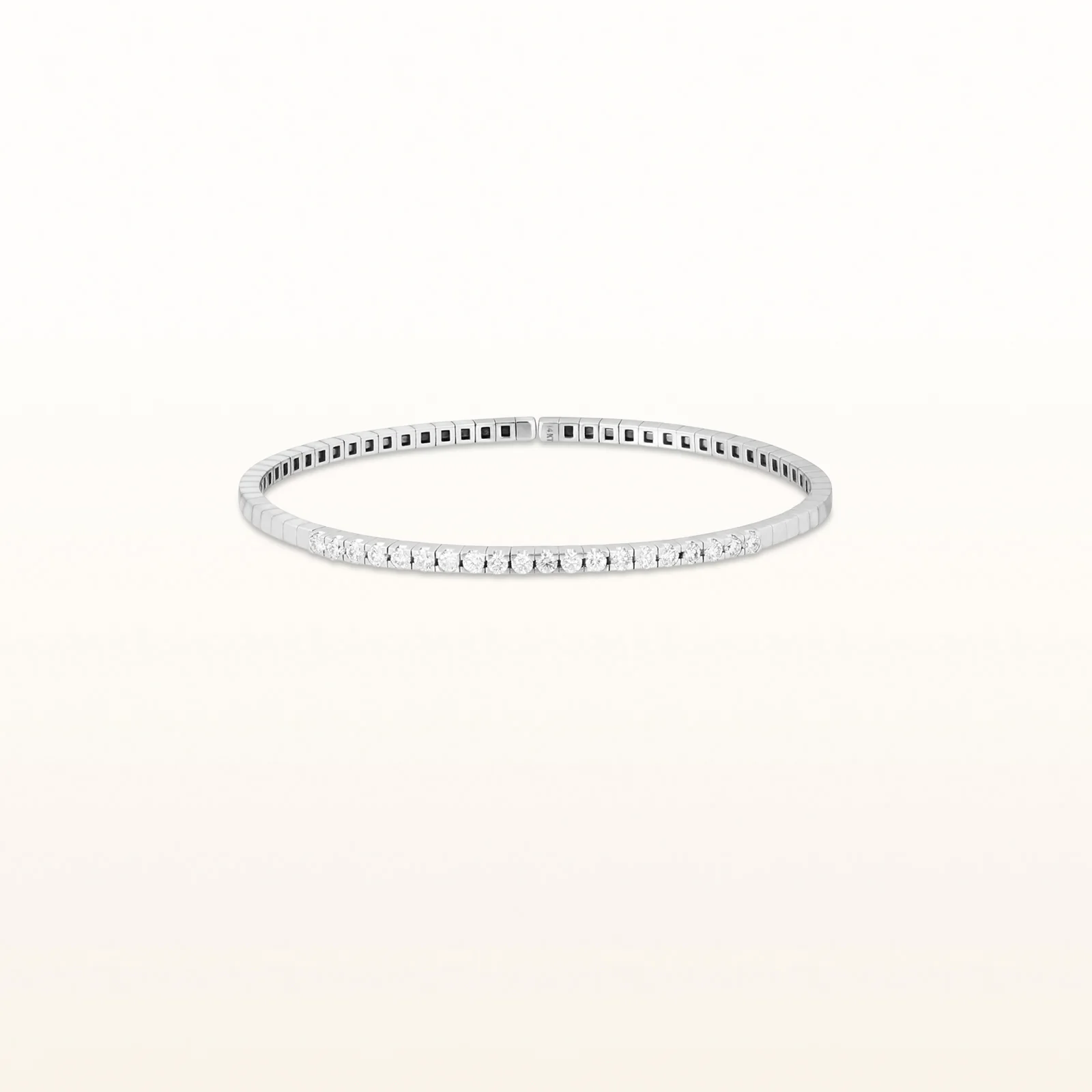 Flexible Cuff Diamond Bracelet in 14kt White Gold - Image 6