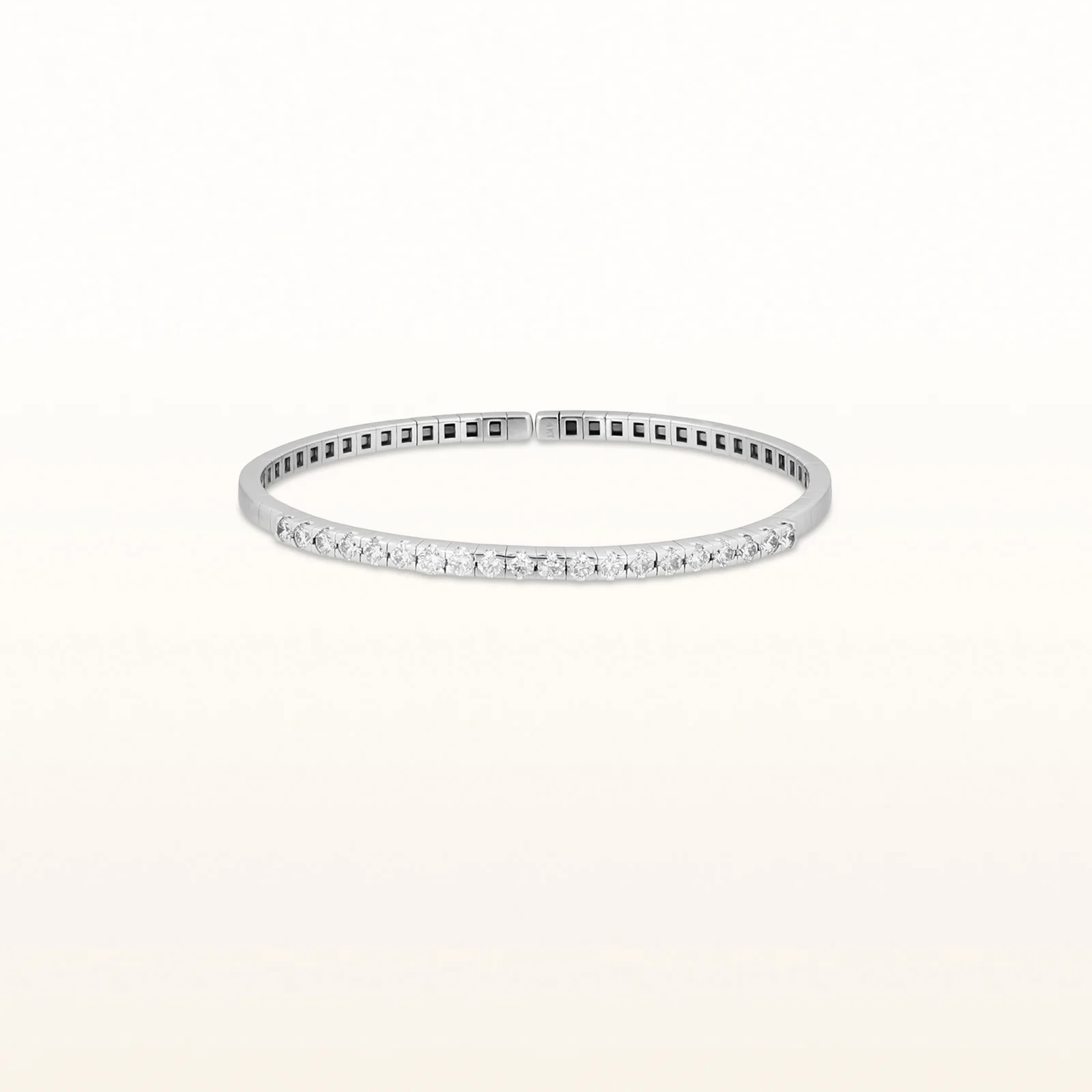 Flexible Cuff Diamond Bracelet in 14kt White Gold - Image 8