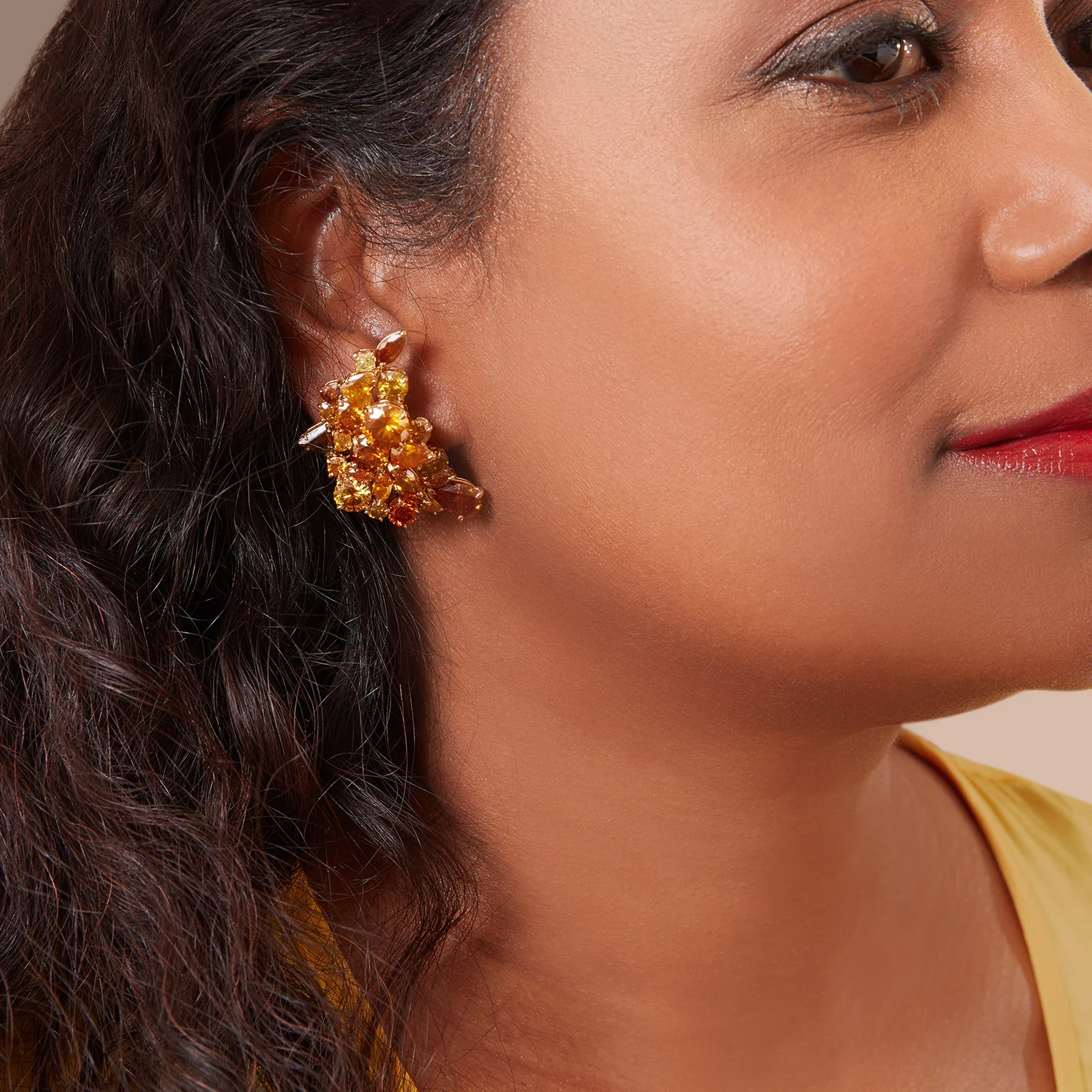 LeoDaniels Signature Multi-Color, Multi-Shape Earrings in 18kt Yellow Gold - Image 3
