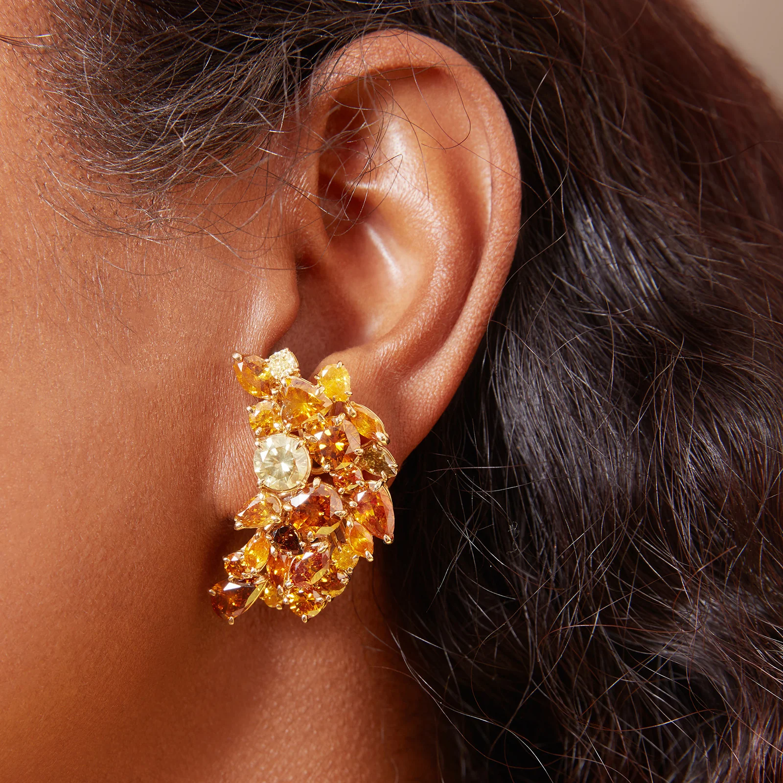 LeoDaniels Signature Multi-Color, Multi-Shape Earrings in 18kt Yellow Gold - Image 5