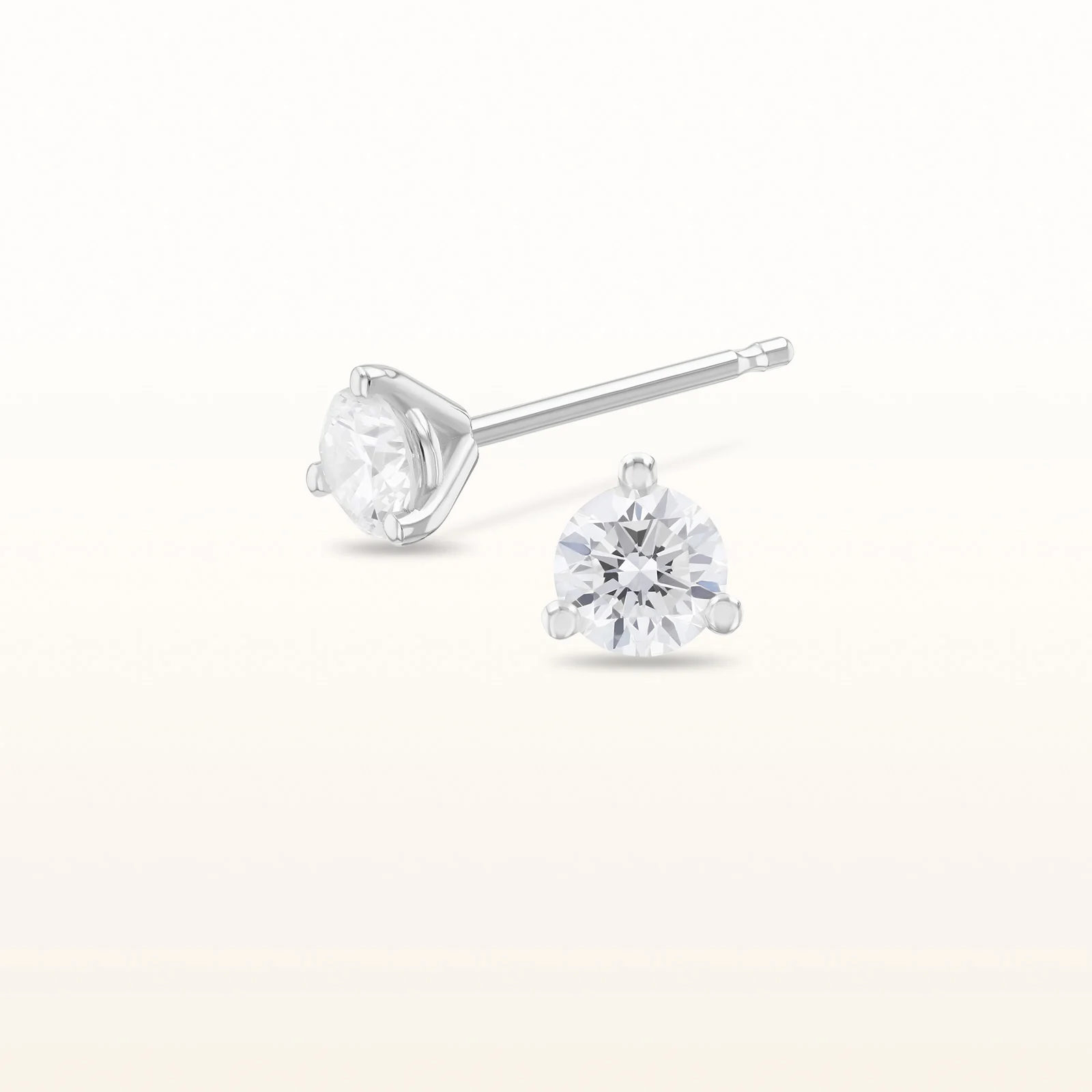 Martini Style Diamond Stud Earrings - Image 7