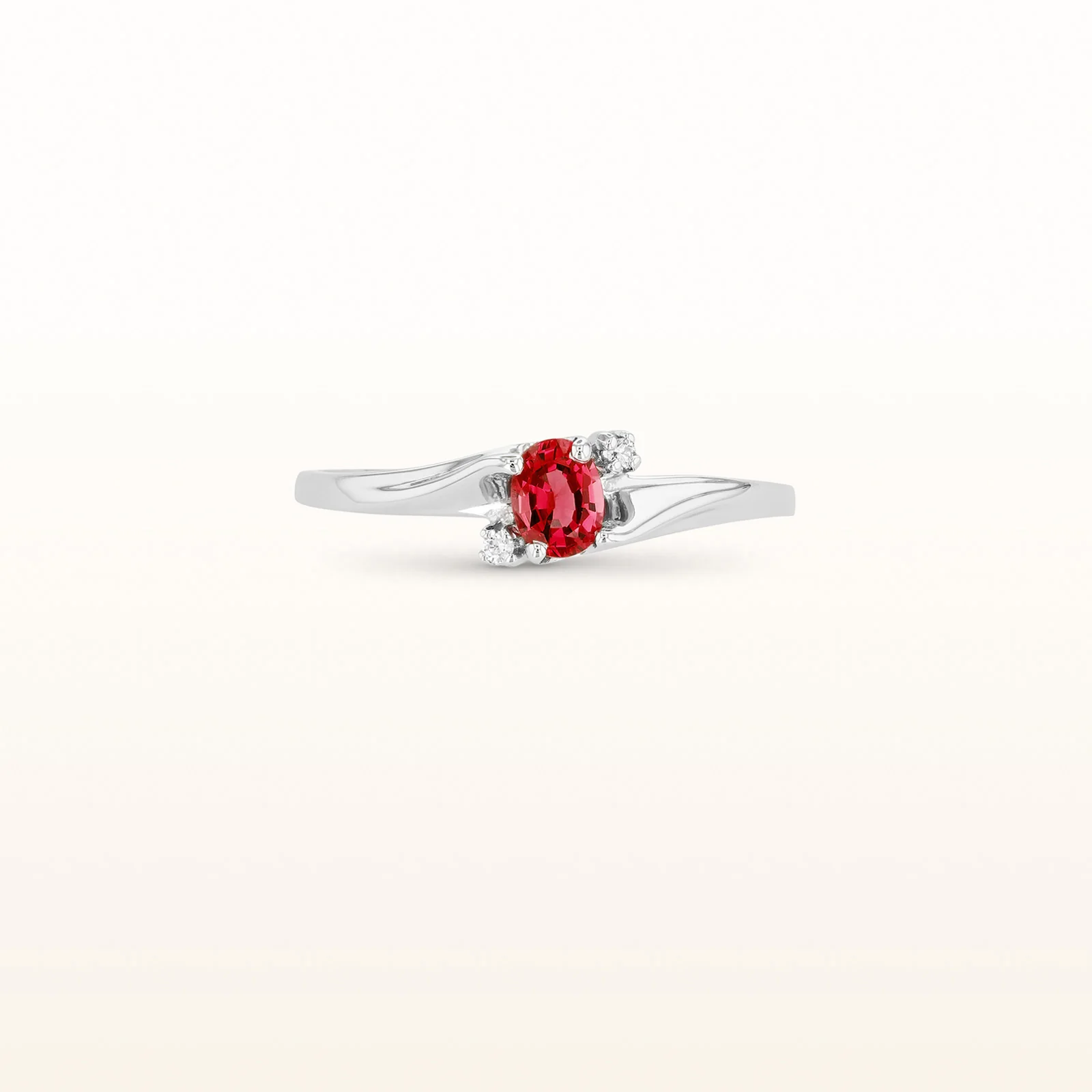 Oval Gemstone and Diamond Ring in 10kt White Gold - Image 12