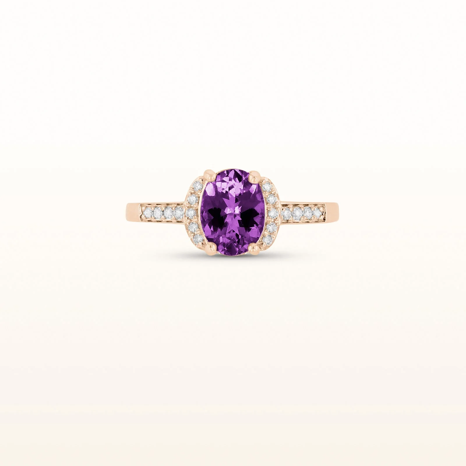 Oval Gemstone and Diamond Ring in 14kt Rose Gold - Image 14