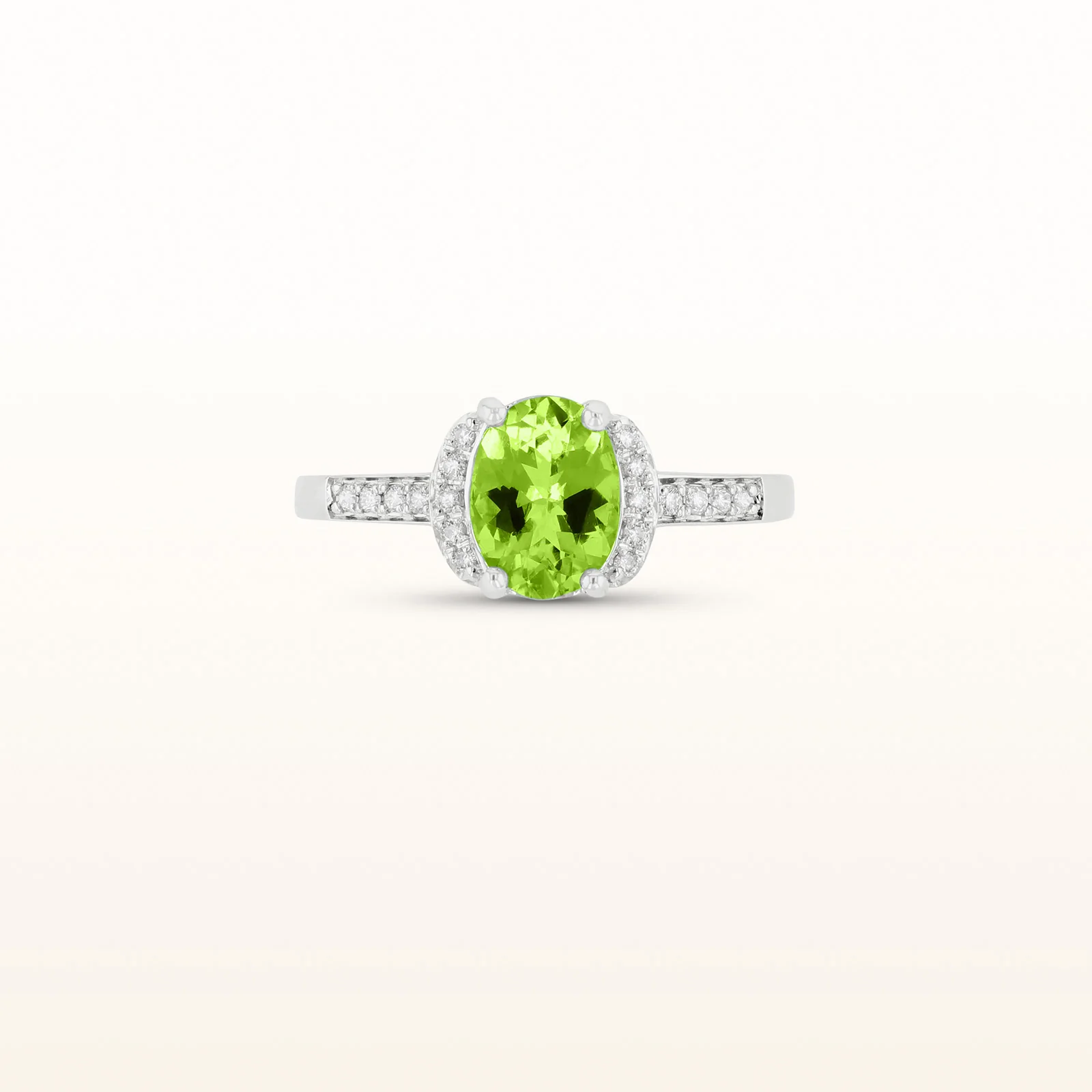 Oval Gemstone and Diamond Ring in 14kt White Gold - Image 12