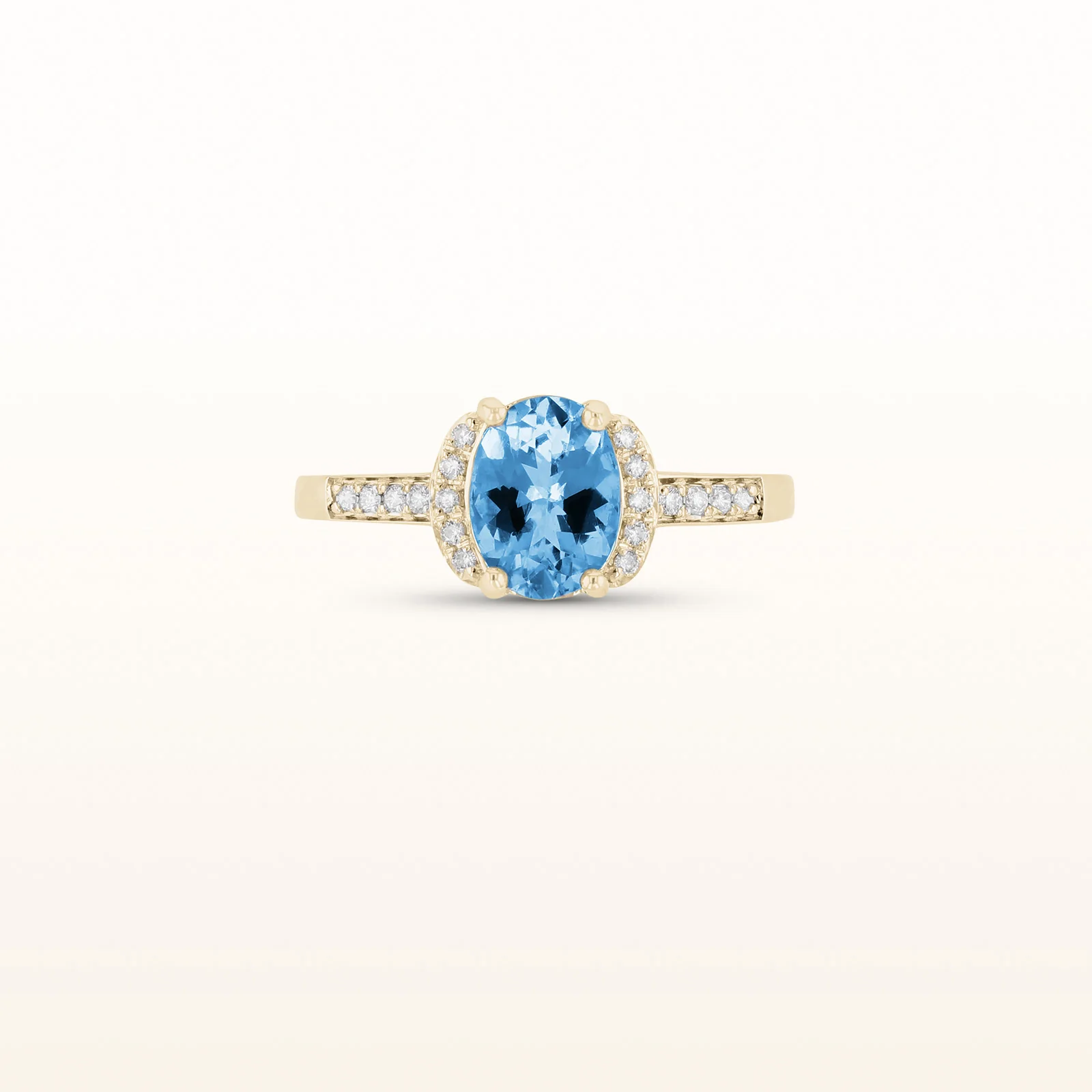 Oval Gemstone and Diamond Ring in 14kt Yellow Gold - Image 10