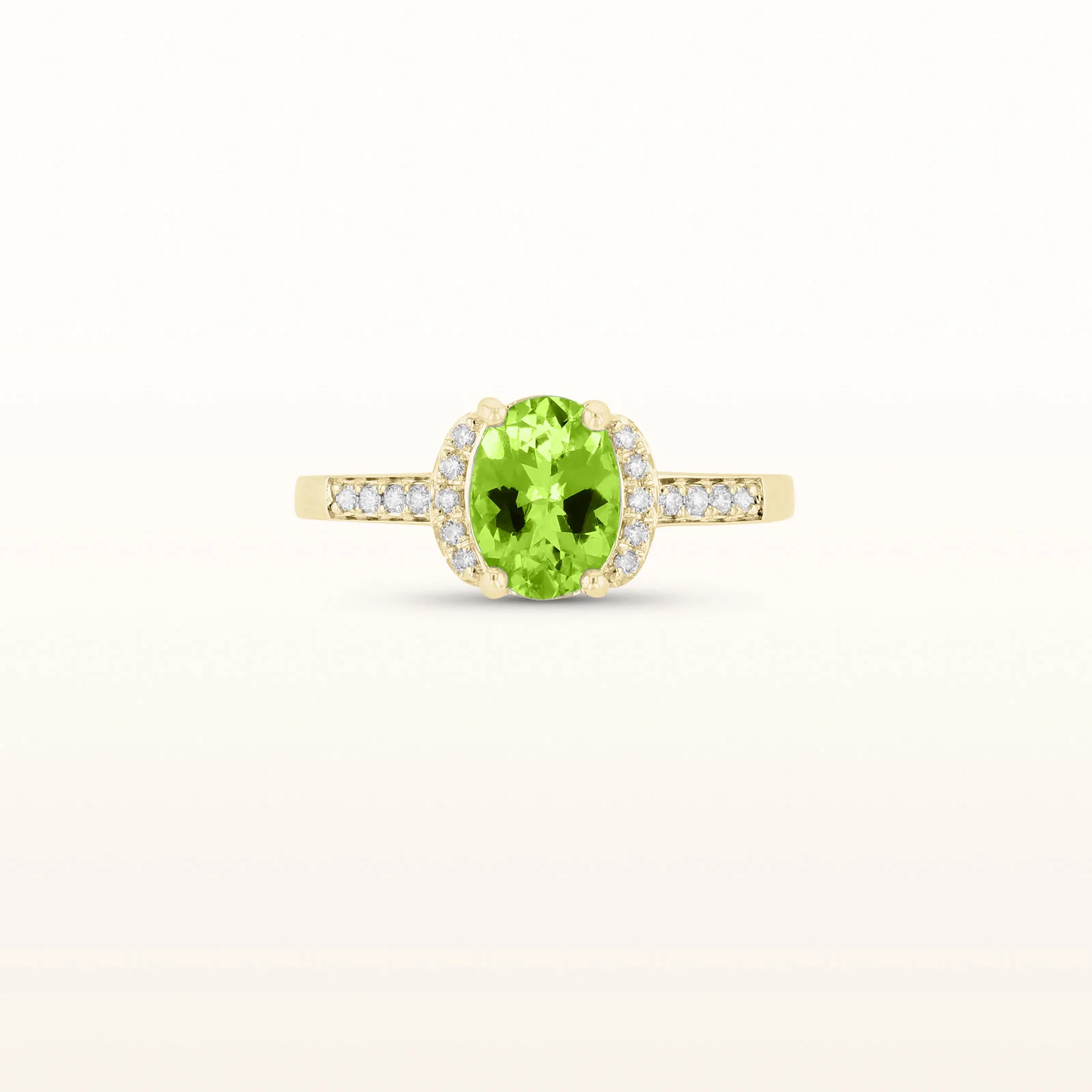 Oval Gemstone and Diamond Ring in 14kt Yellow Gold - Image 12