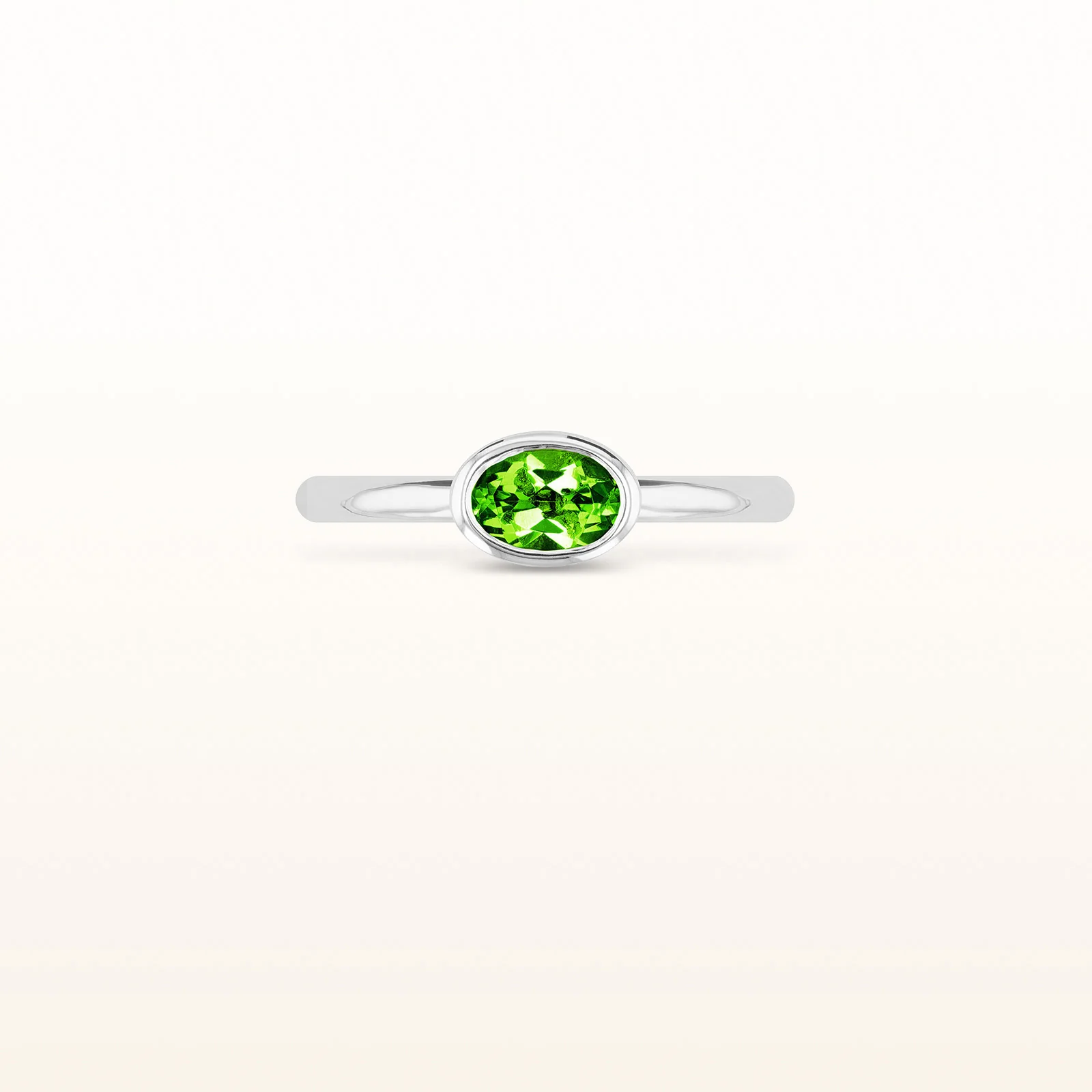 6 x 4 mm Oval Gemstone or Diamond Stackable High Polish Ring in 925 Sterling Silver - Image 17