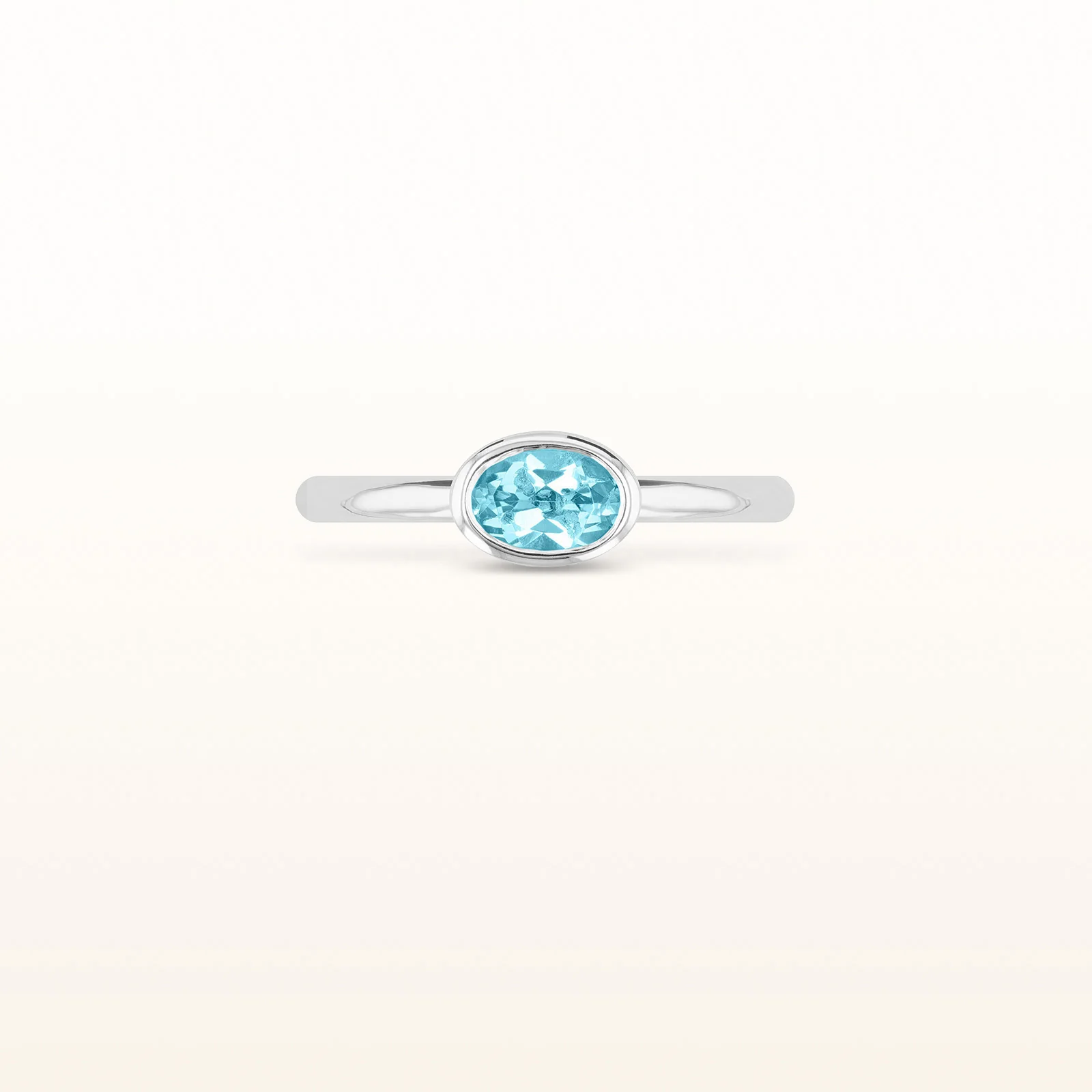 6 x 4 mm Oval Gemstone or Diamond Stackable High Polish Ring in 925 Sterling Silver - Image 8