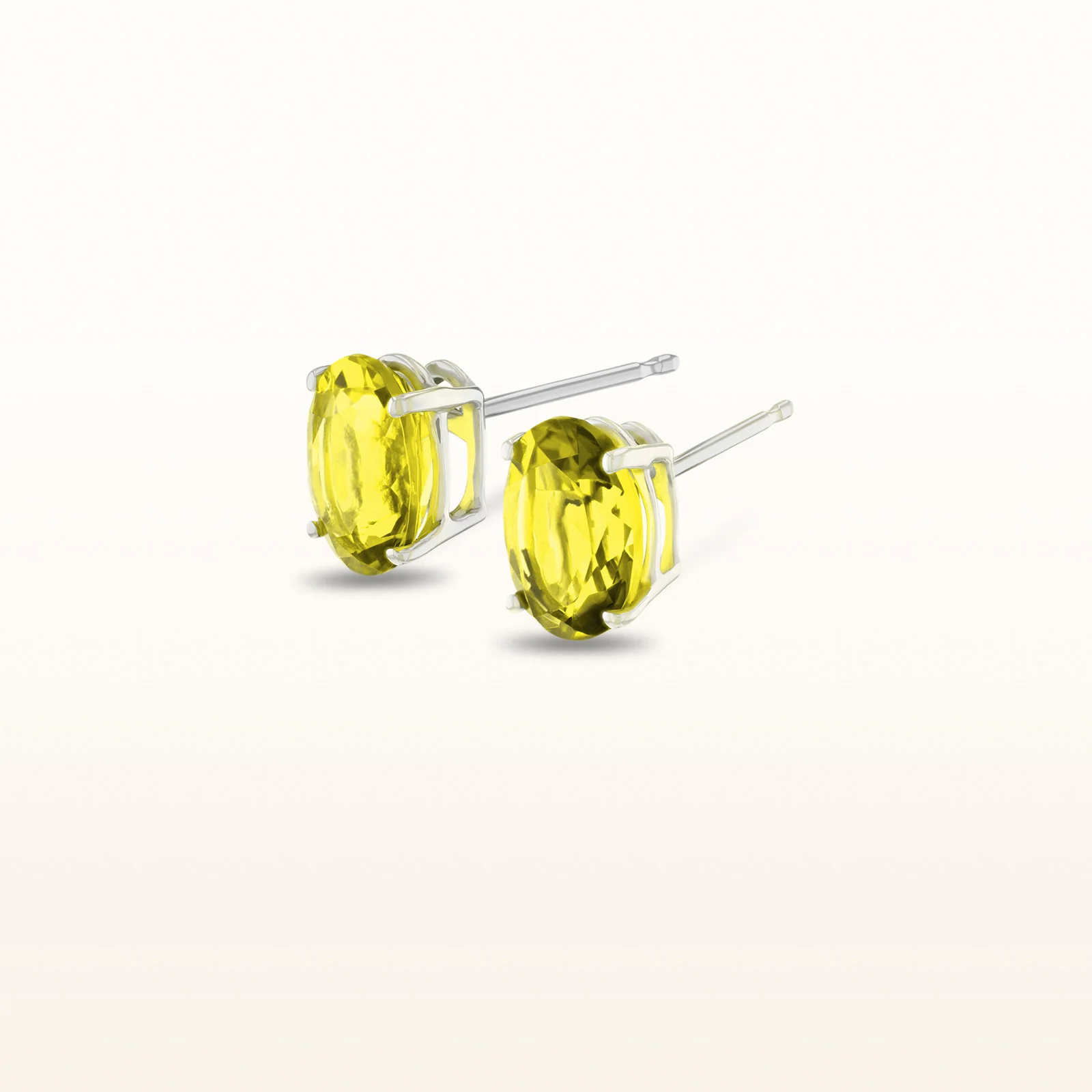 Oval Gemstone Stud Earrings in 925 Sterling Silver - Image 13