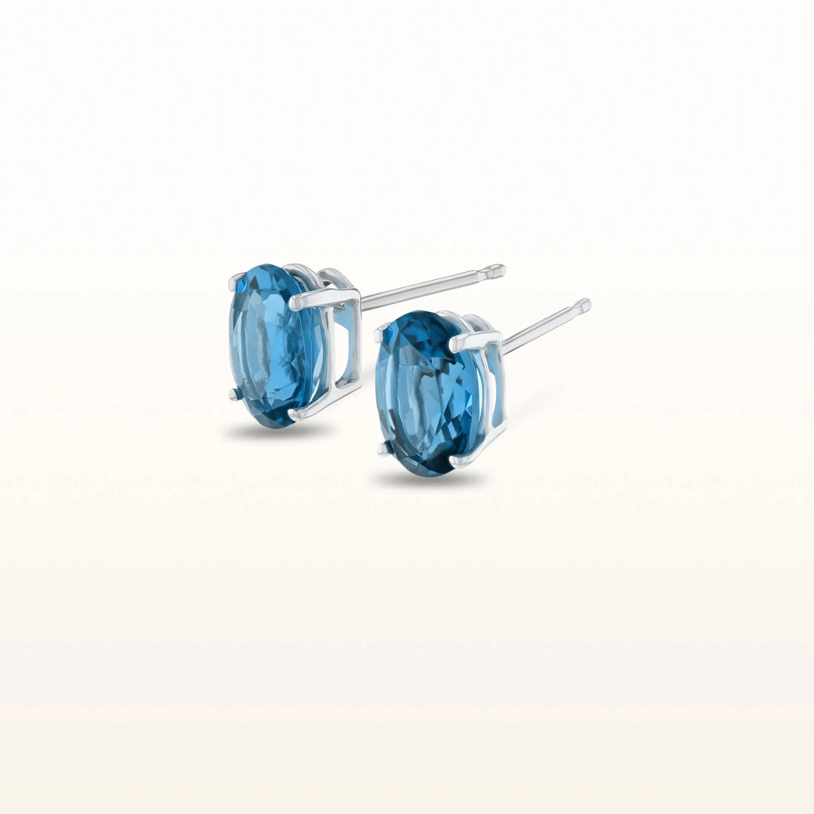 Oval Gemstone Stud Earrings in 925 Sterling Silver - Image 28
