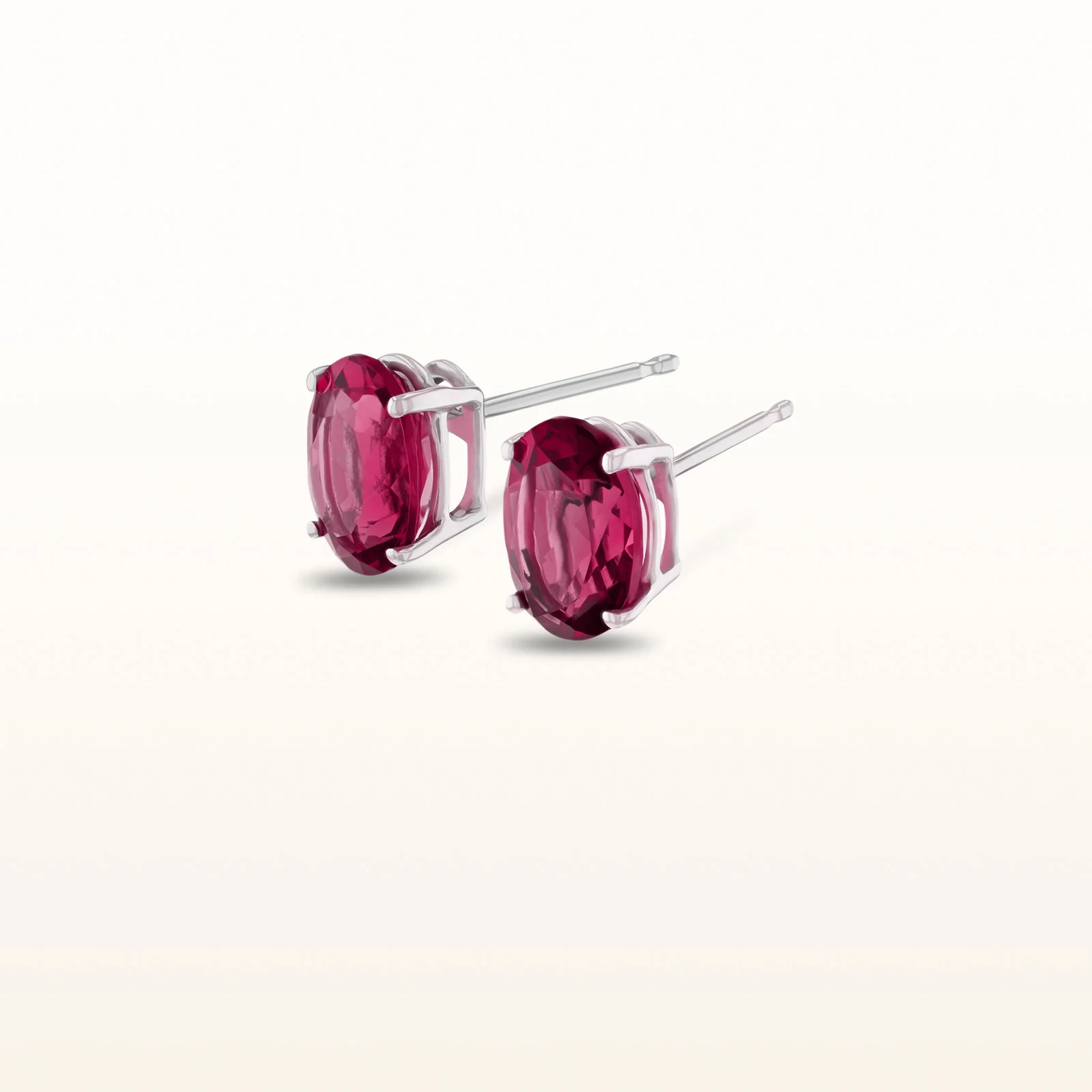 Oval Gemstone Stud Earrings in 925 Sterling Silver - Image 6