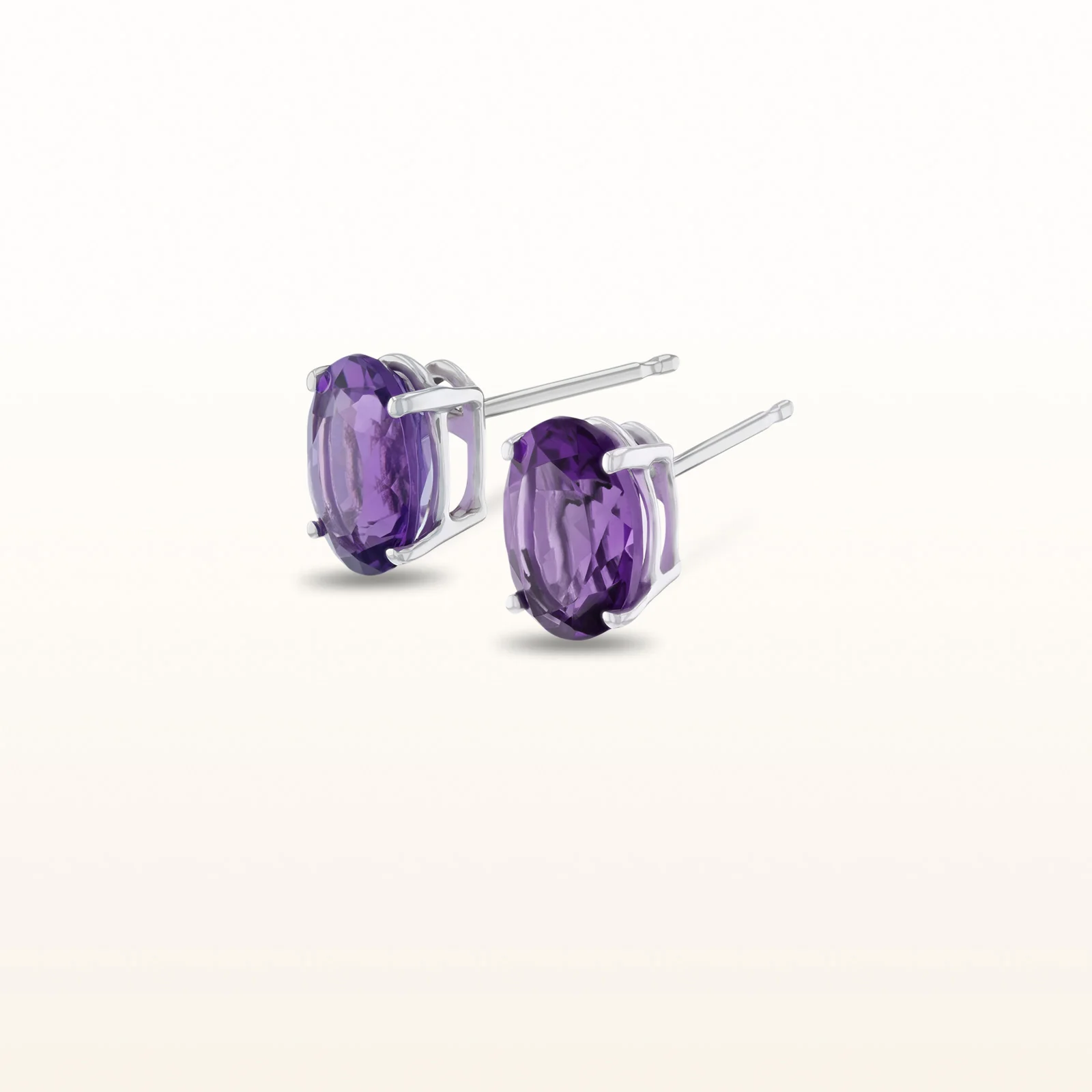 Oval Gemstone Stud Earrings in 925 Sterling Silver - Image 8