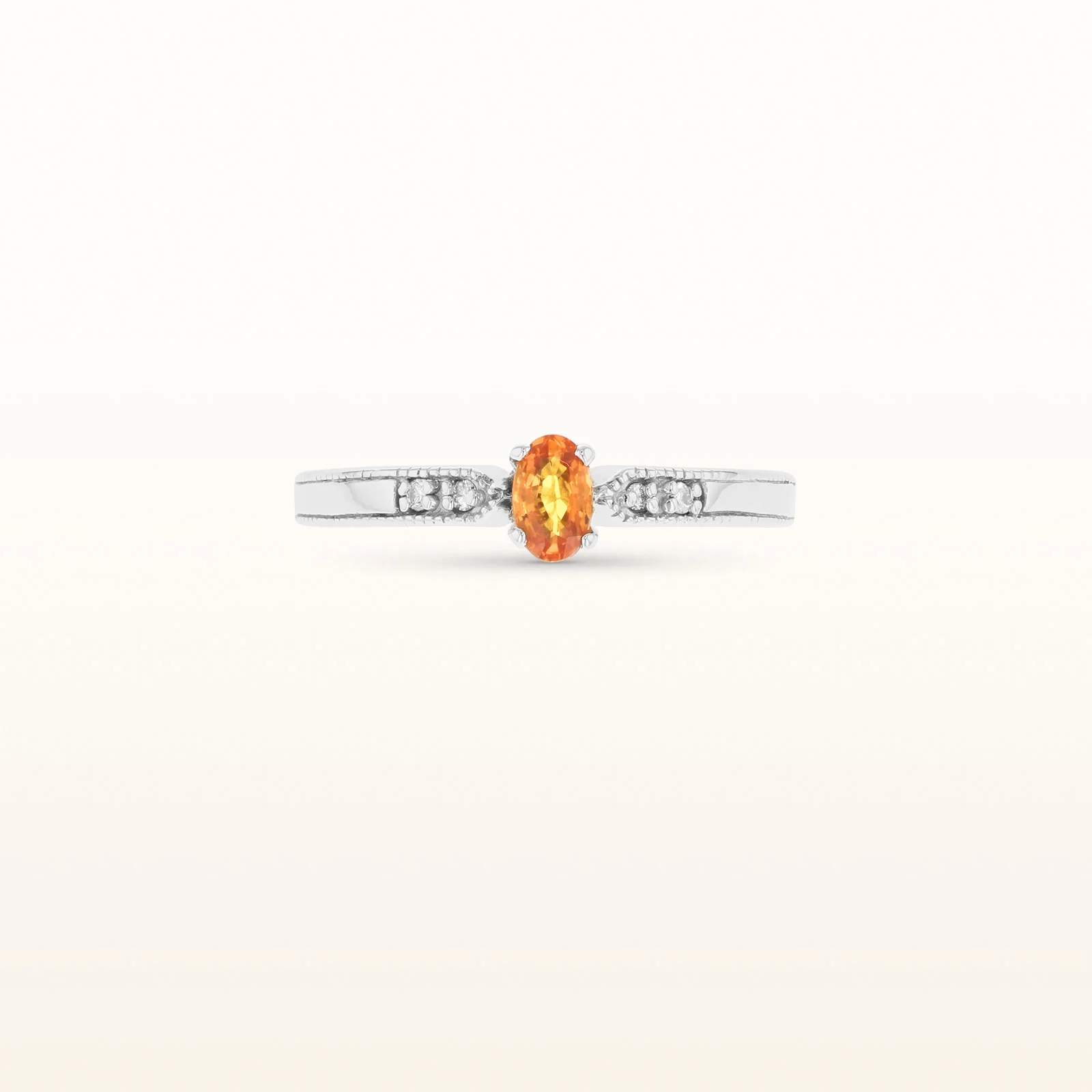 Oval Sapphire and Diamond Ring in 14kt White Gold - Image 7