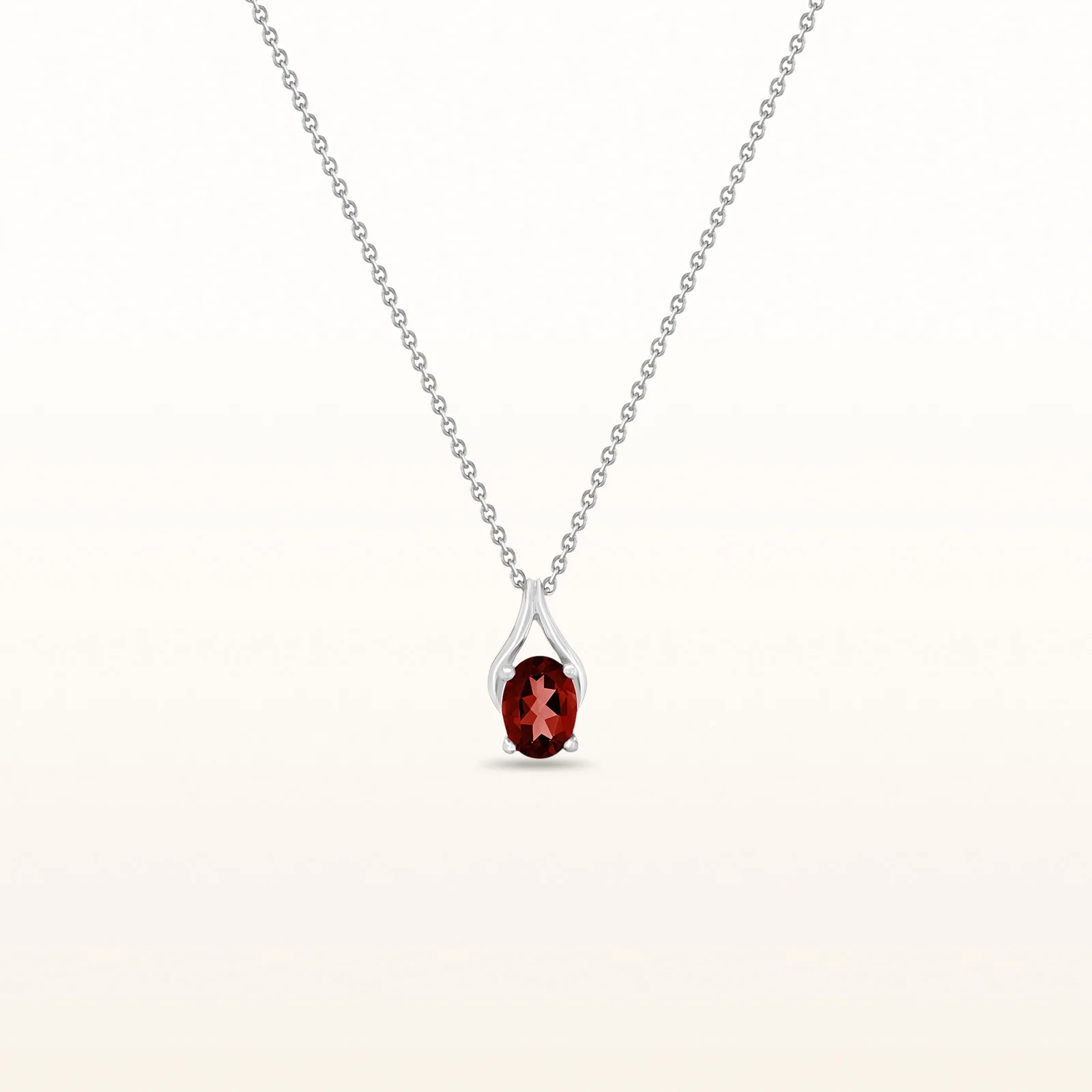 Oval Gemstone Wishbone Pendant in 925 Sterling Silver - Image 27