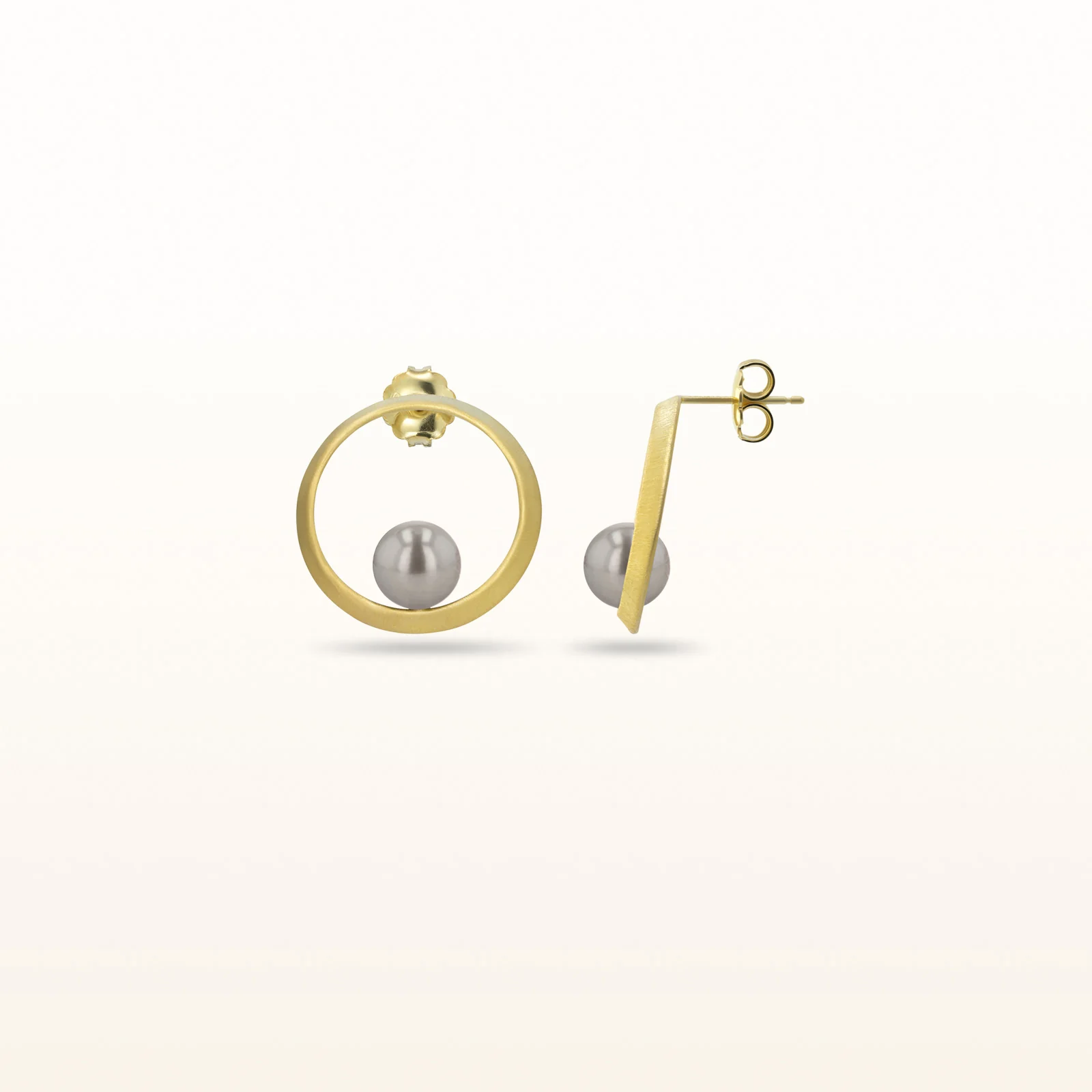 Pearl or Gemstone Circle Earrings in 925 Sterling Silver - Image 16