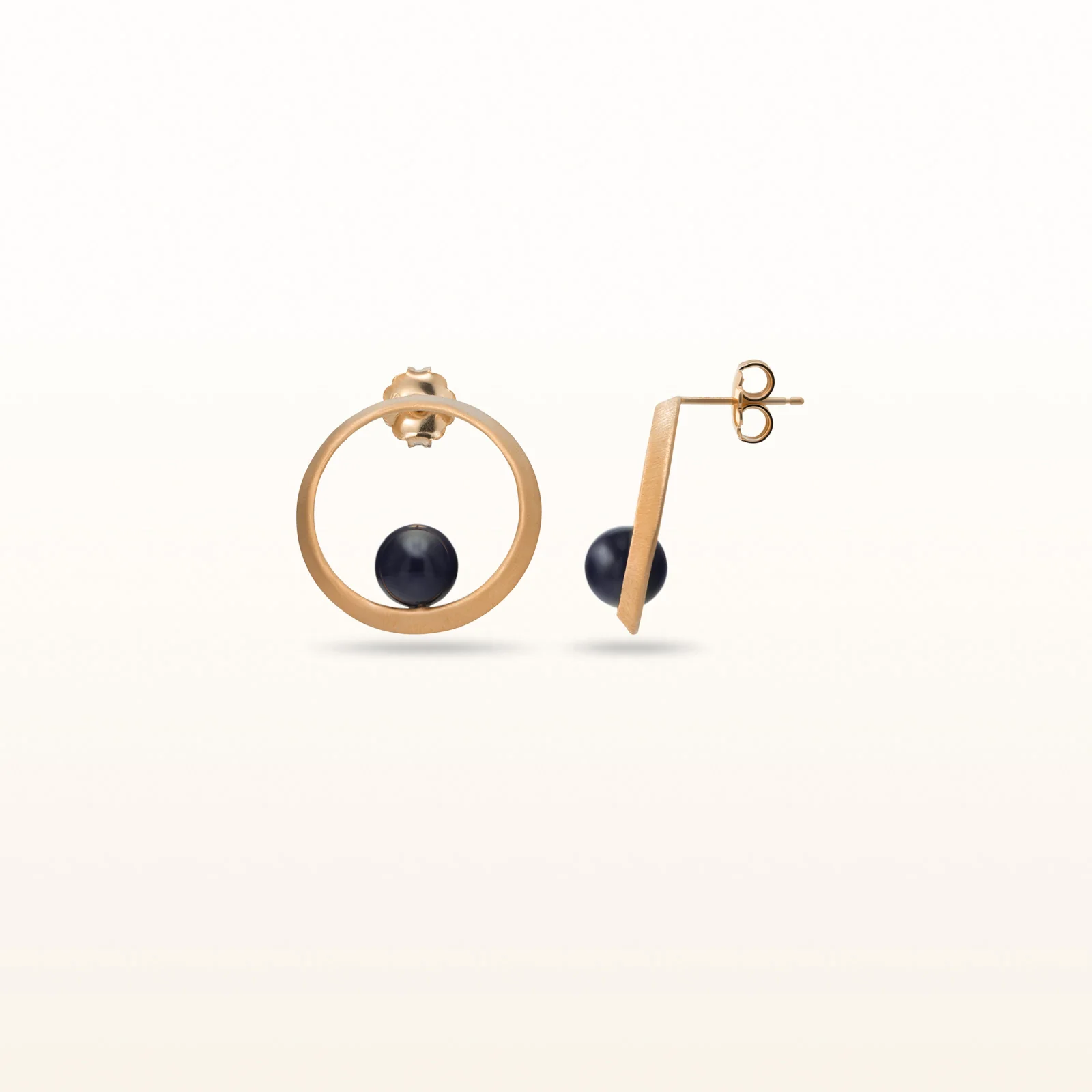 Pearl or Gemstone Circle Earrings in 925 Sterling Silver - Image 19