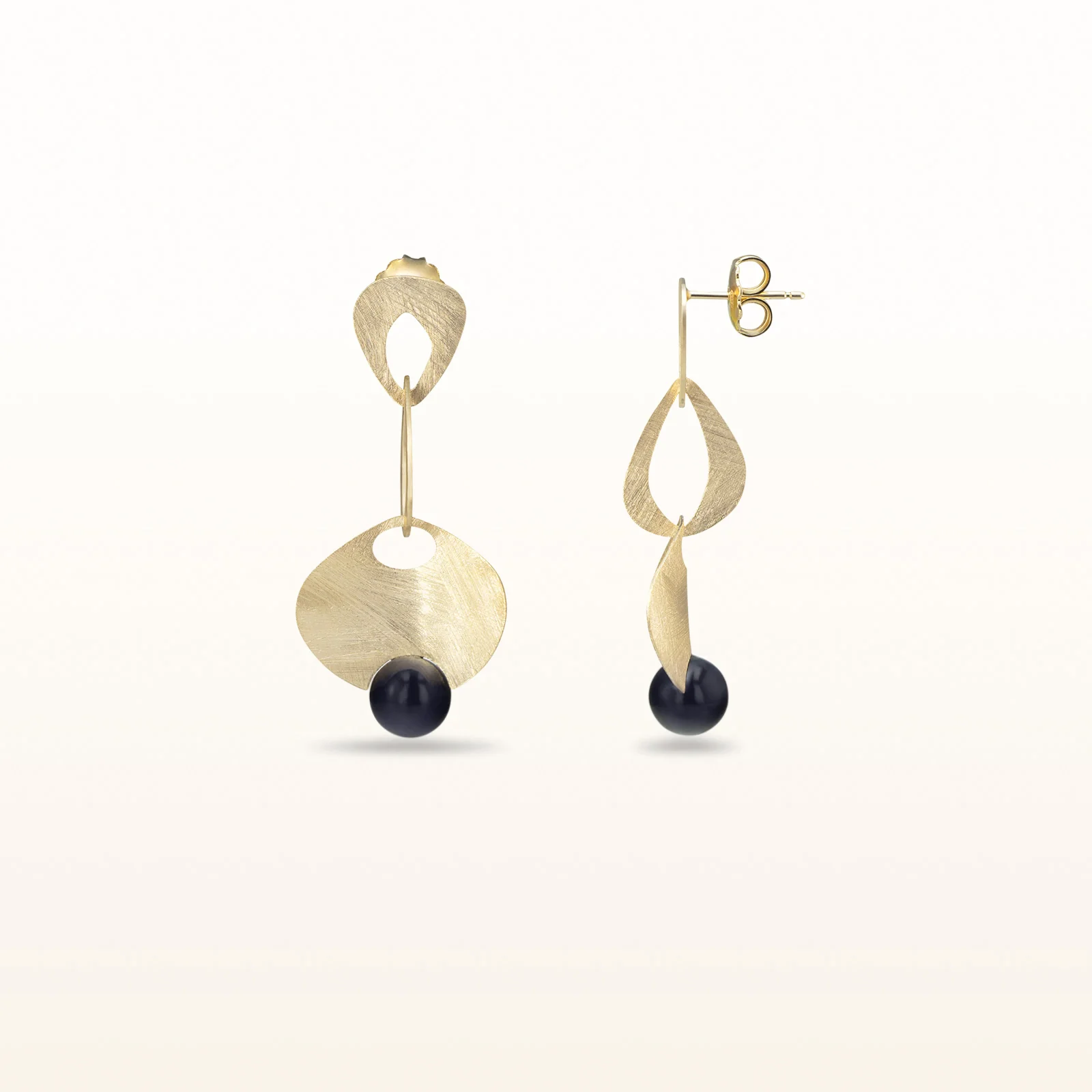 Pearl or Gemstone Wire Brushed Dangle Earrings in 925 Sterling Silver - Image 9